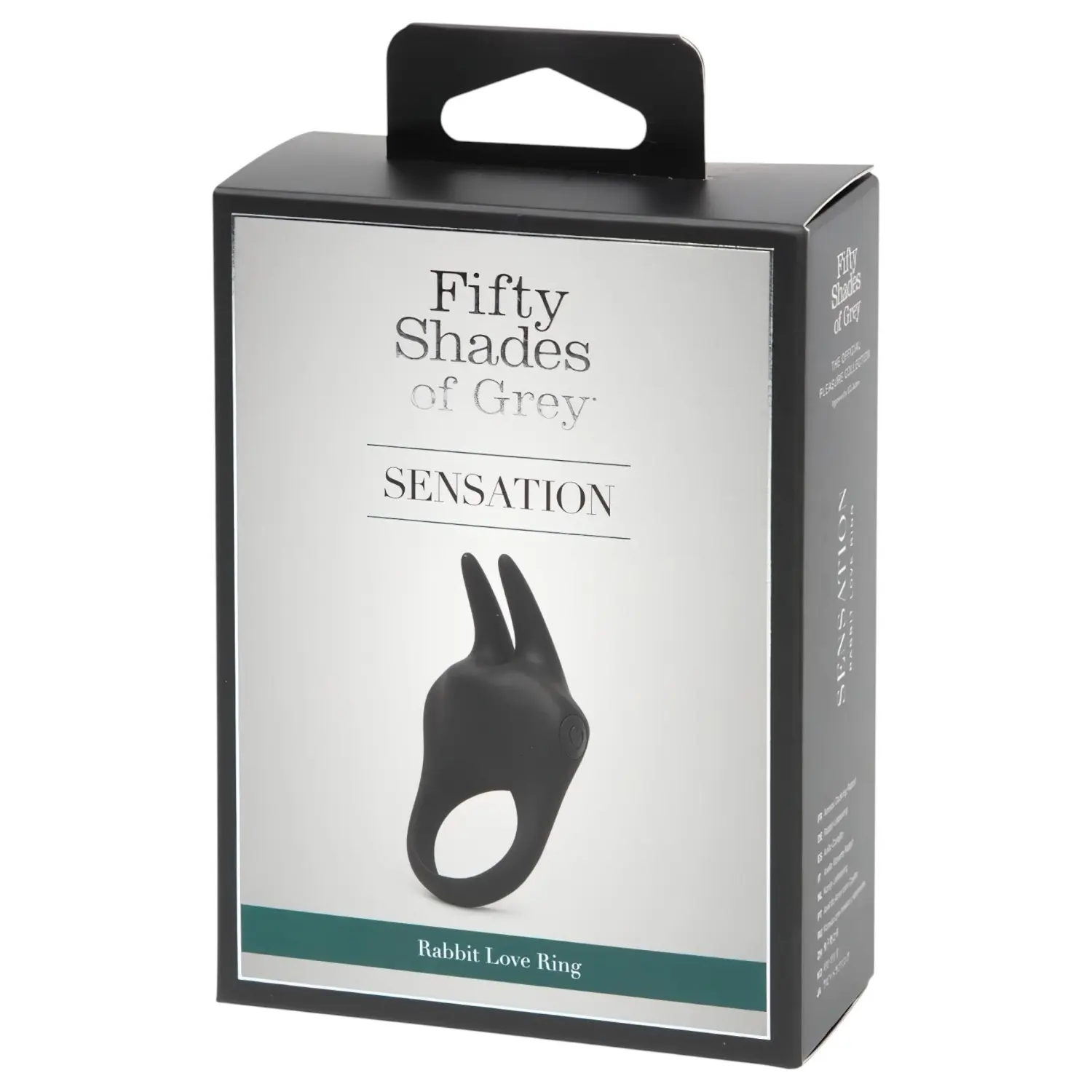Fifty Shades of Grey - vibrační erekční kroužek na klitoris - černý