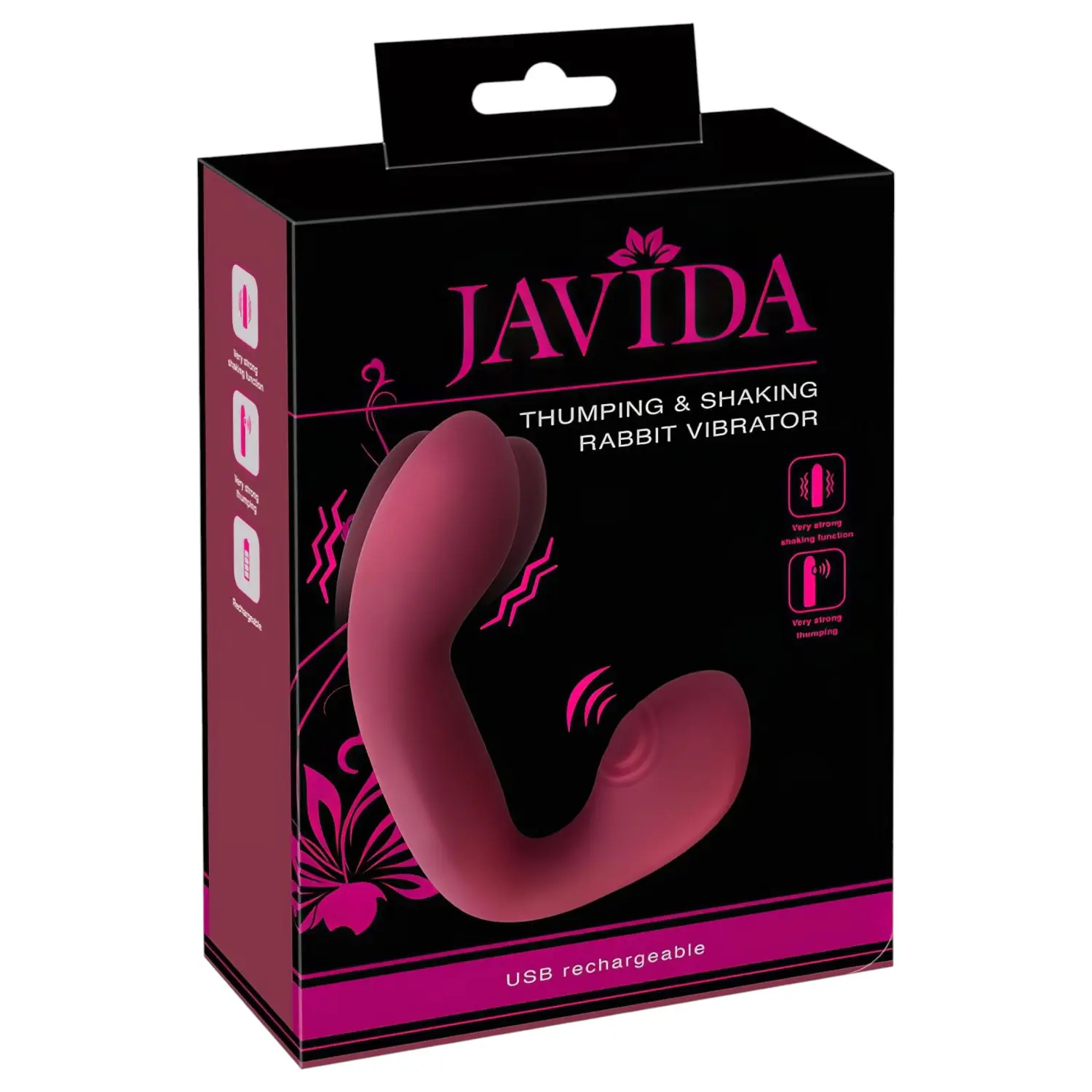 Javida Thumping - pulzující G-bod a klitoris vibrátor (červený)