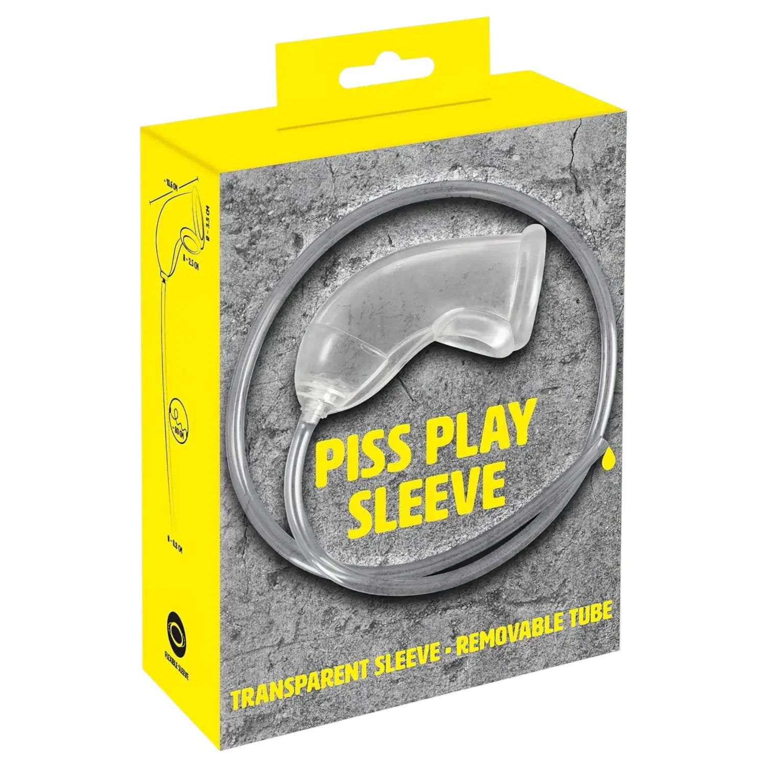 You2Toys Piss Play Sleeve - návlek na penis s vývodovou trubičkou (průhledný)