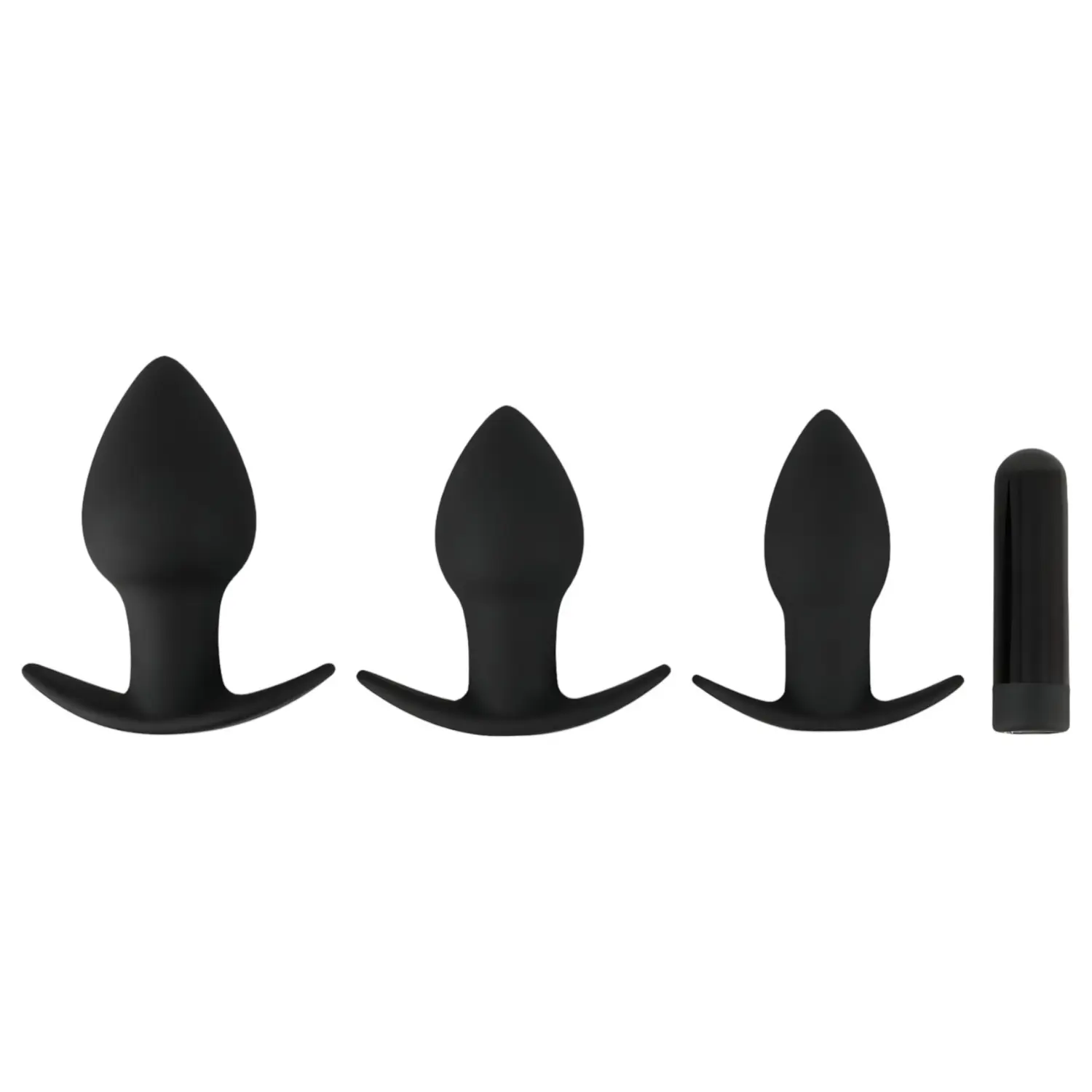 Black Velvets - anální vibrační sada - akumulátorová - 3 ks - černá