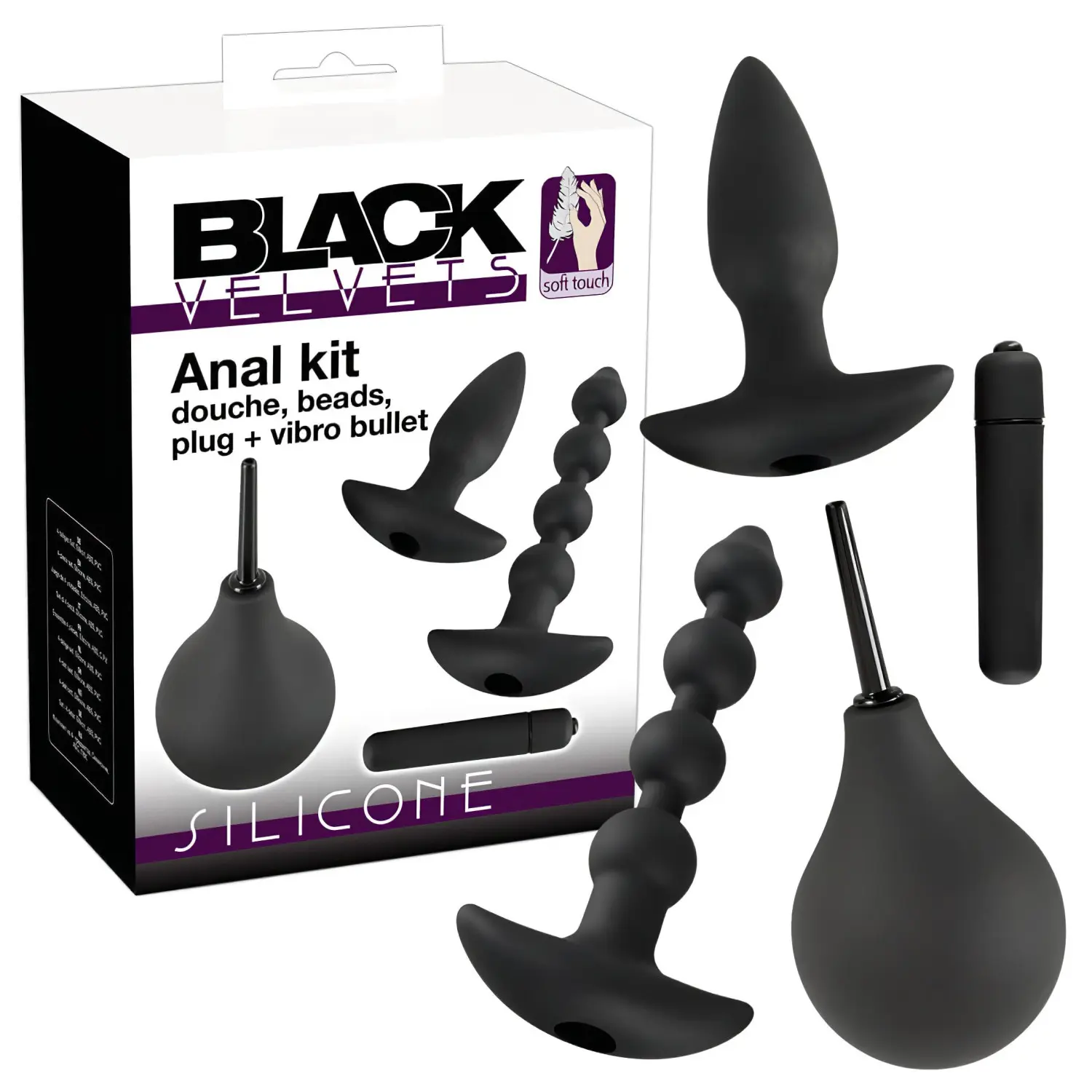 You2Toys Sada pro anální potěšení Black Velvets, 4 díly