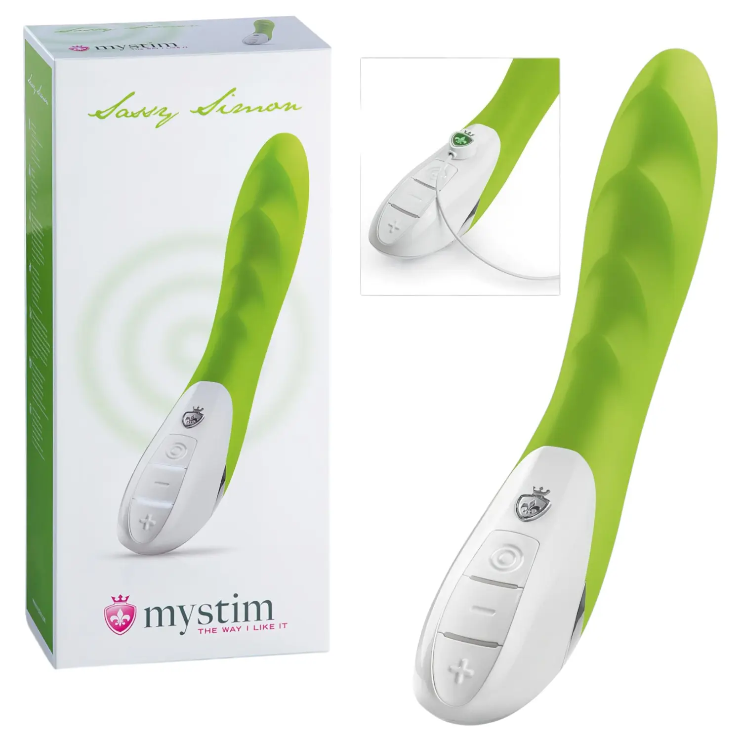 mystim Sassy Simon - vibrátor se dvěma motory - zelený