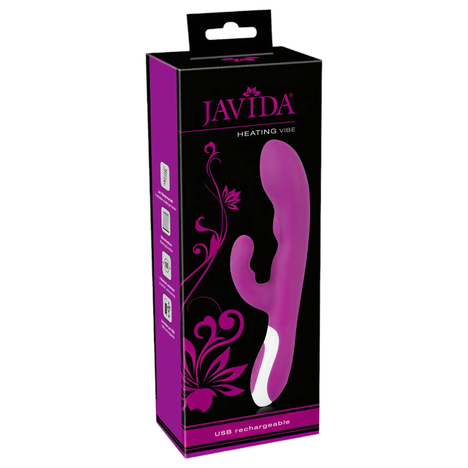 Javida - hřejivý vibrátor na dráždění klitorisu (fialový)
