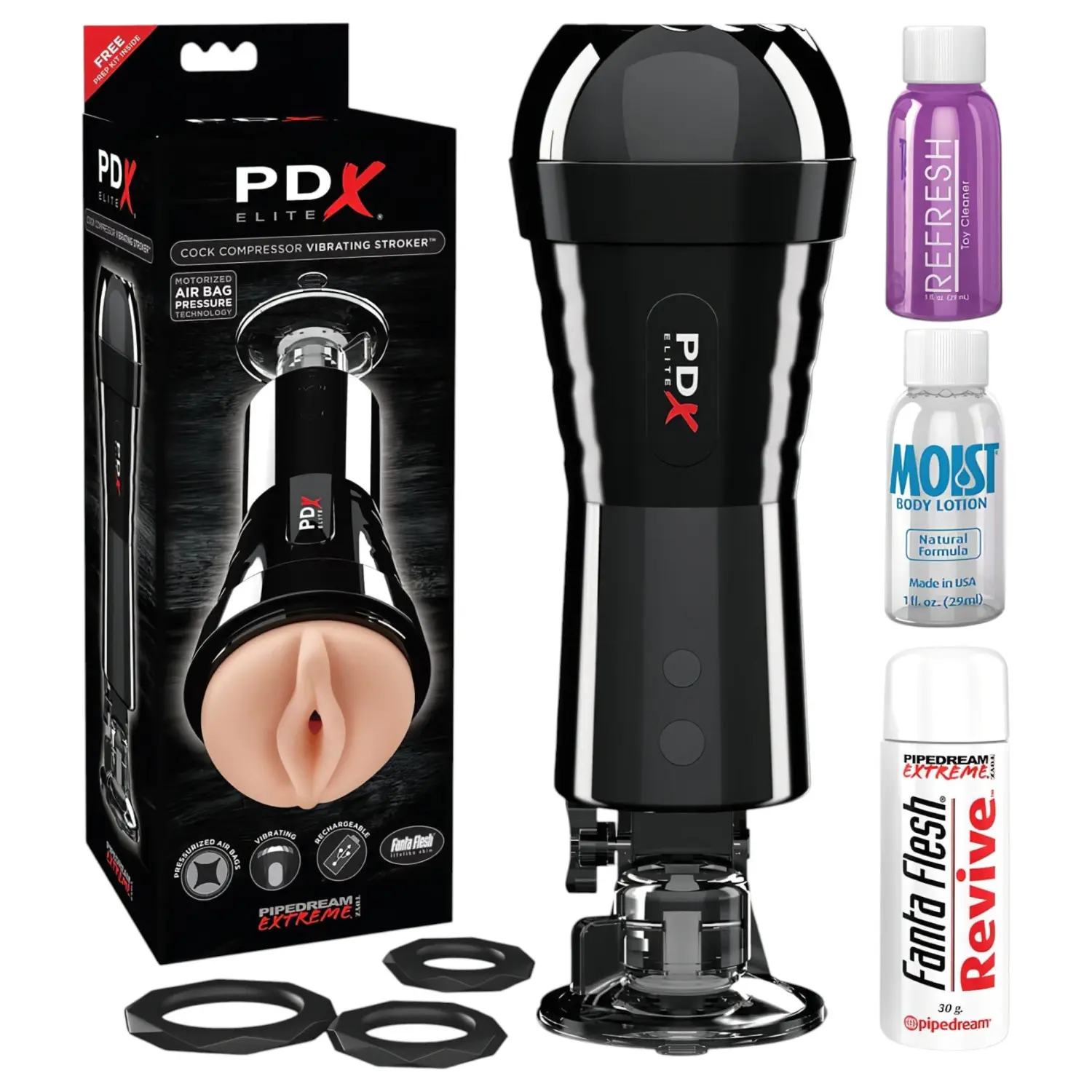 Masturbátor PDX Elite Cock Compressor Vibrating Stroker