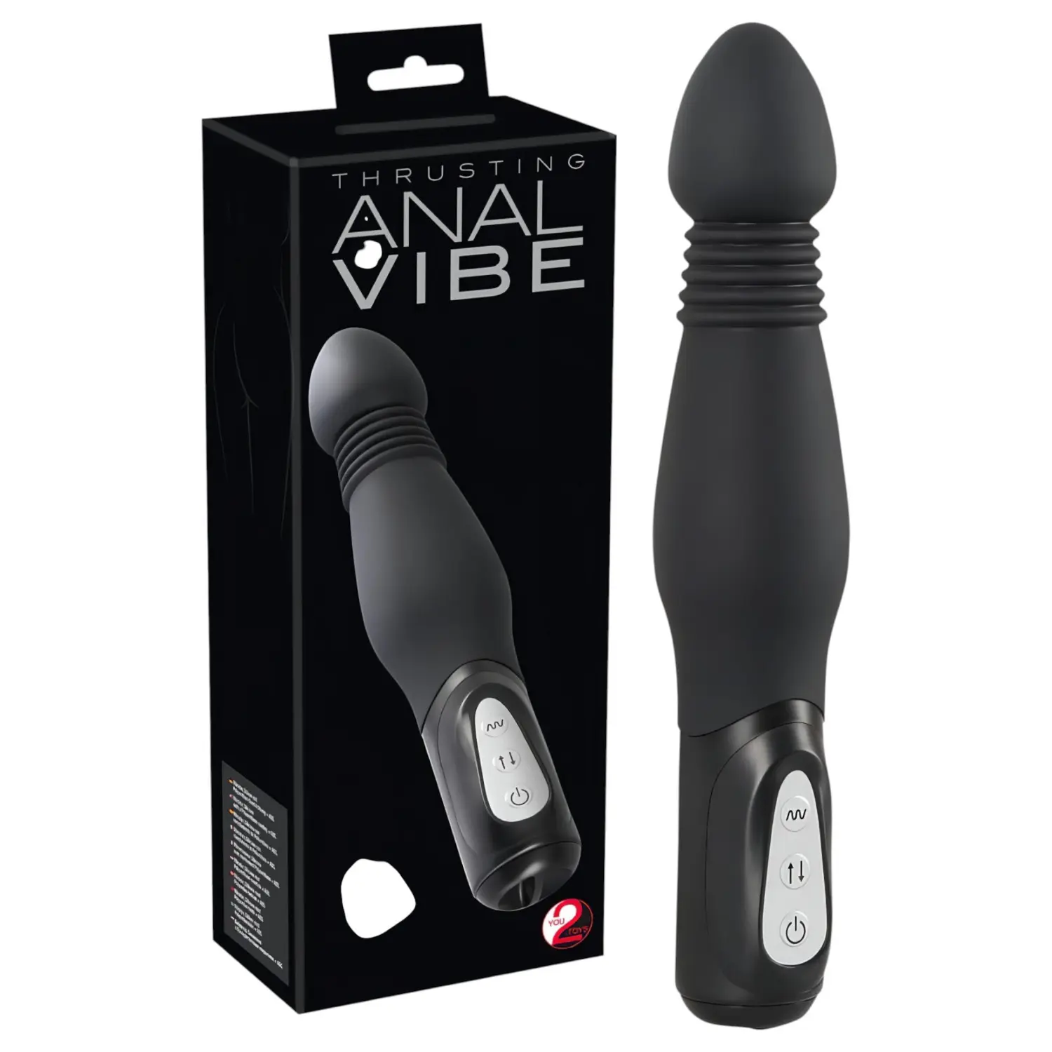 You2Toys - anální vibrátor s pohybem - černý