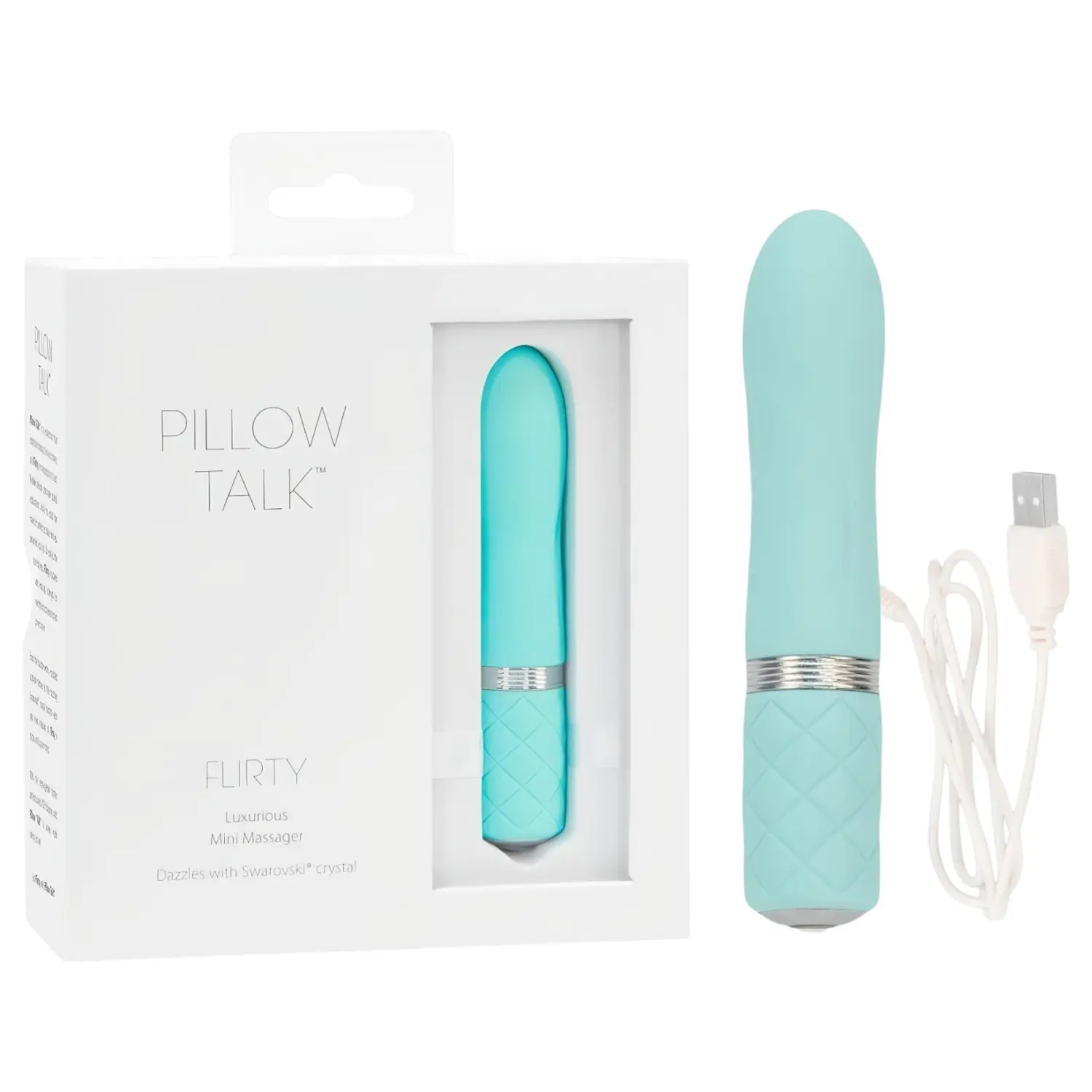 Pillow Talk Flirty - dobíjecí vibrátor - tyčinka - tyrkysová