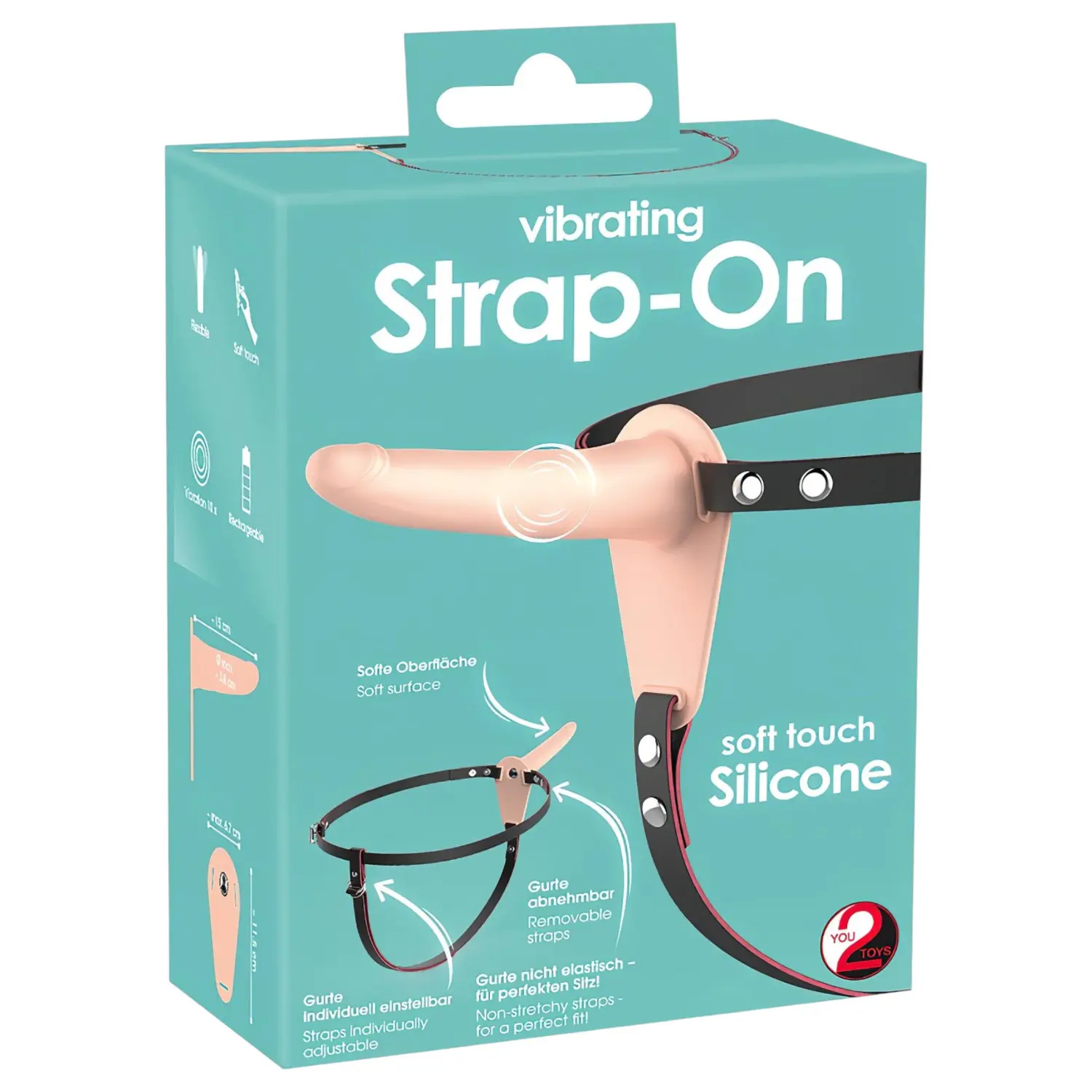 You2Toys - připínací vibrátor - akumulátorový - tělová barva