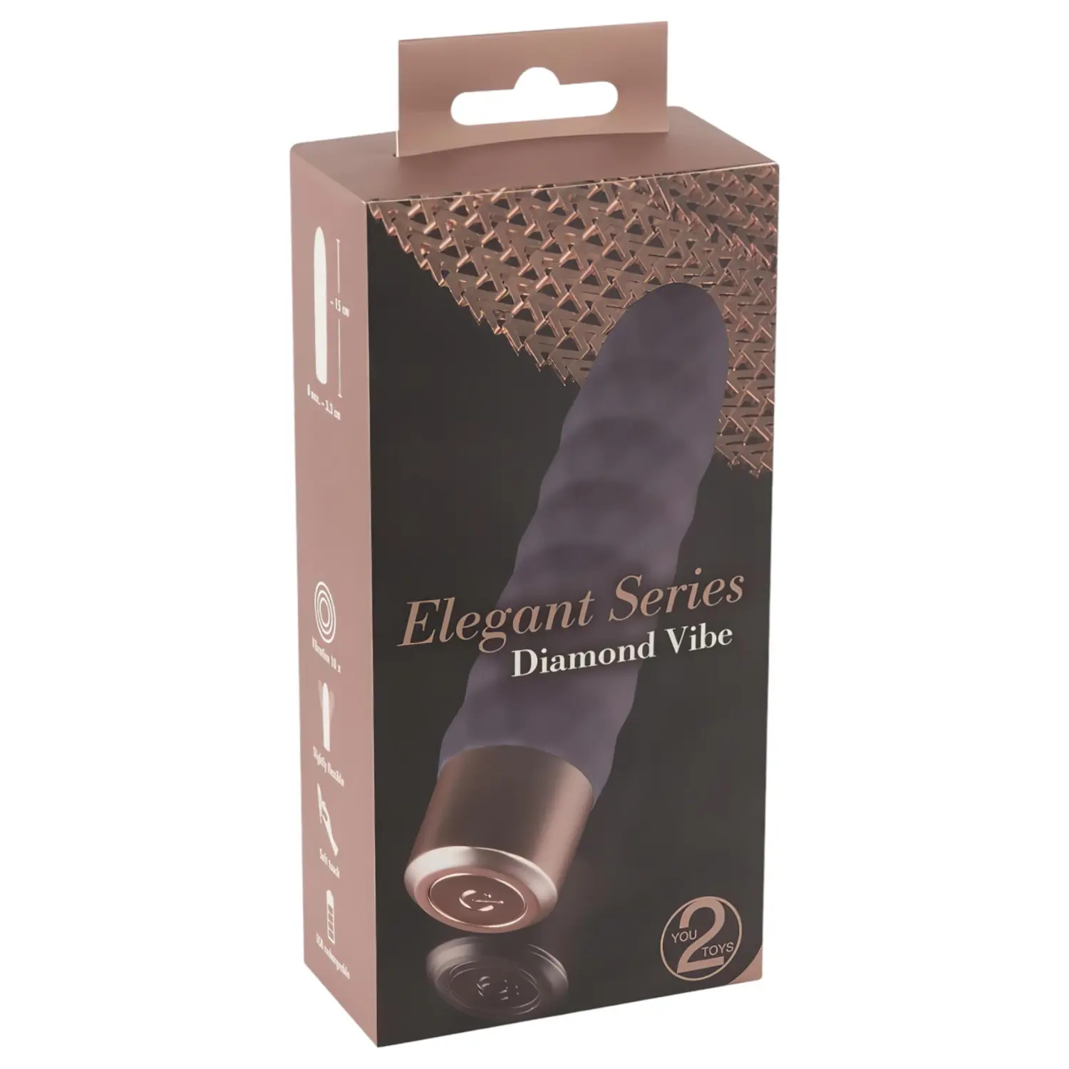 You2Toys - vibrátor s diamantovým vzhledem - dobíjecí, fialový