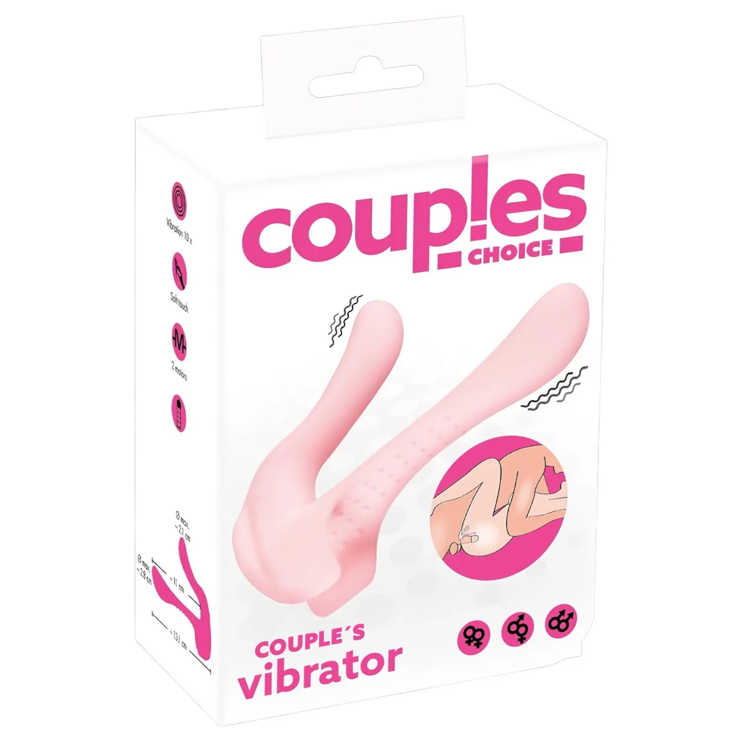 Couples Choice - párový vibrátor se 2 motory (růžový)
