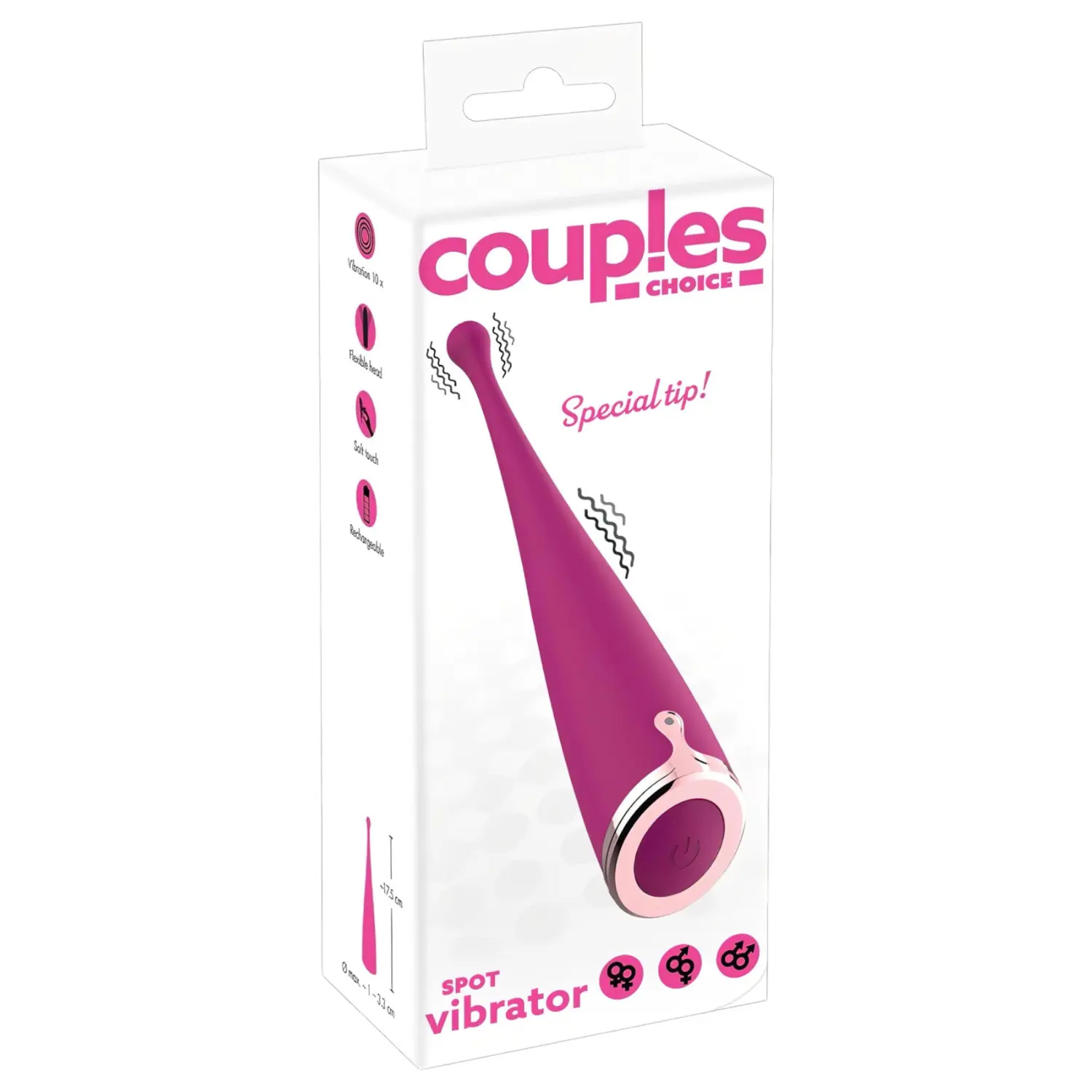 Couples Choice - vibrátor na klitoris s akumulátorem - růžový