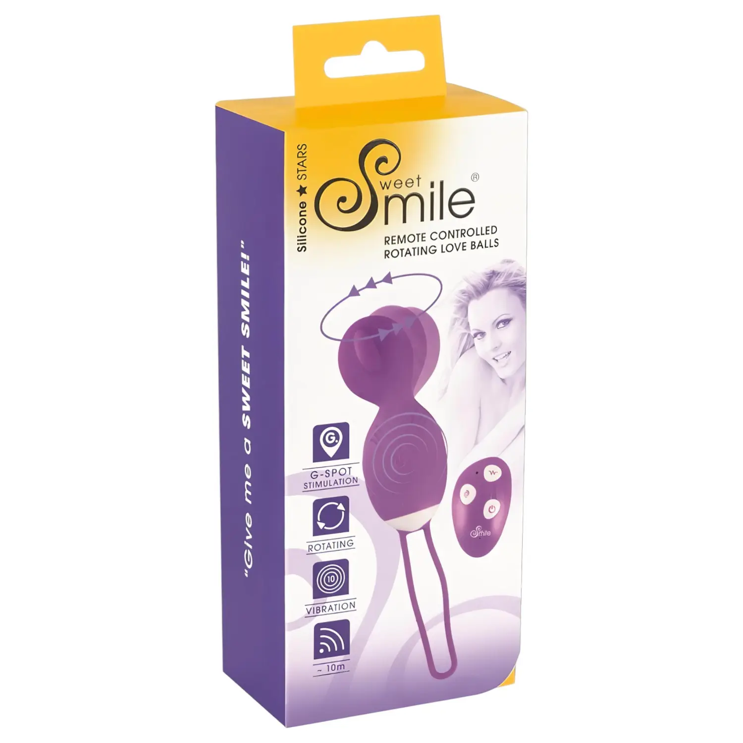 Vibrační kuličky Sweet Smile Rotating Love Balls fialové