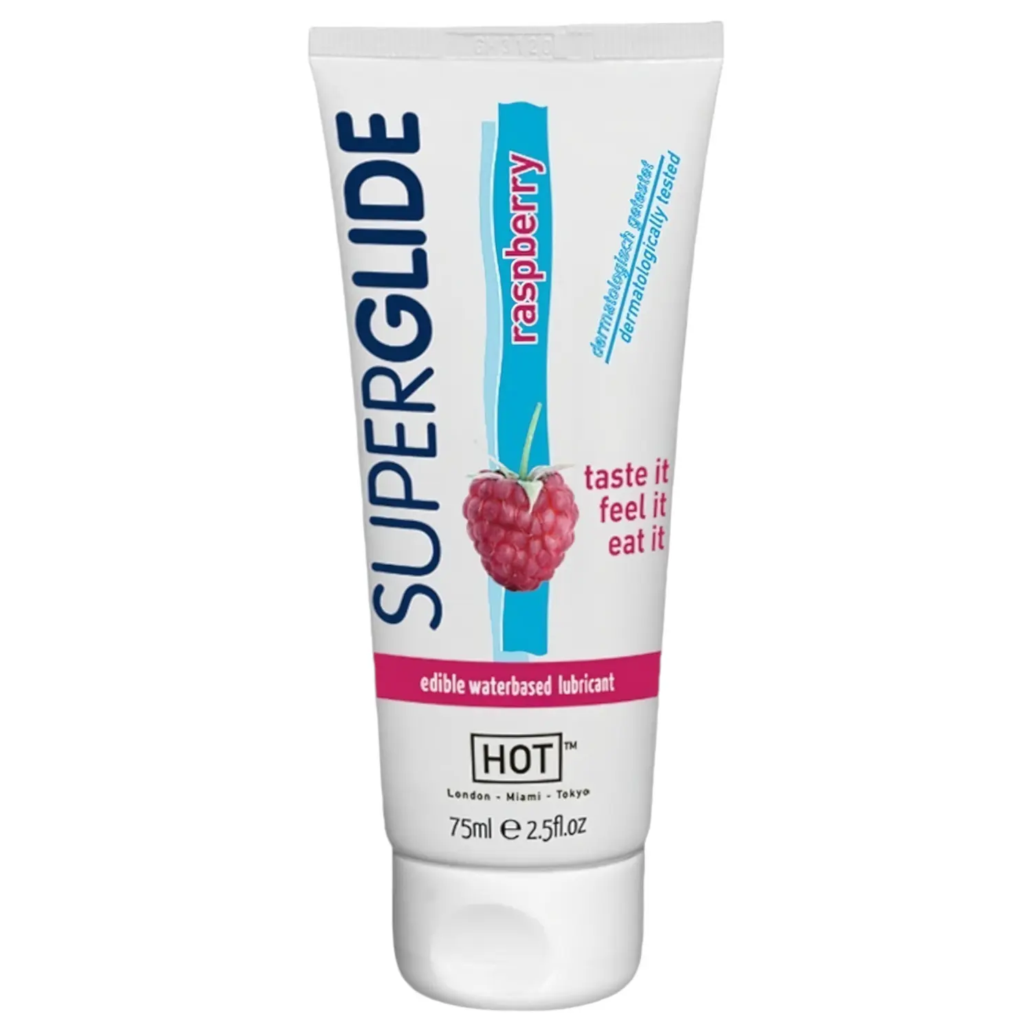 HOT - Jedlý lubrikační gel s příchutí maliny - 75 ml