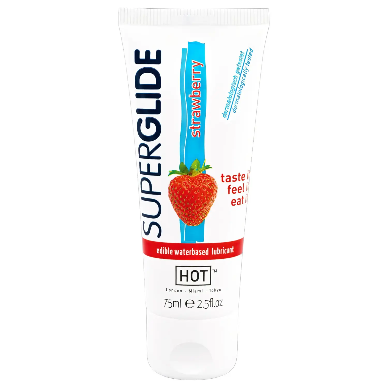 HOT Superglide - jedlý lubrikační gel - jahoda - 75 ml