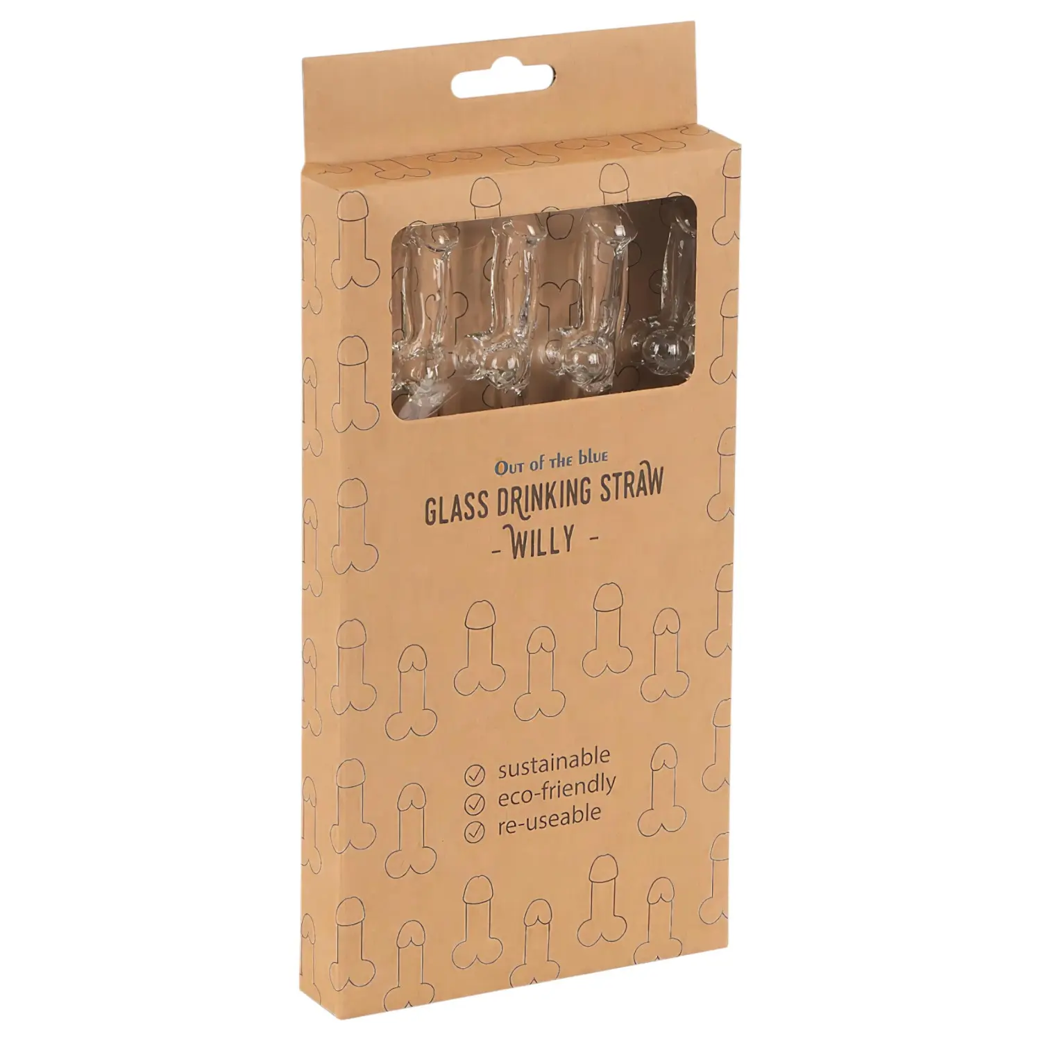 Sada skleněných brček Glass Drinking Straw Willy