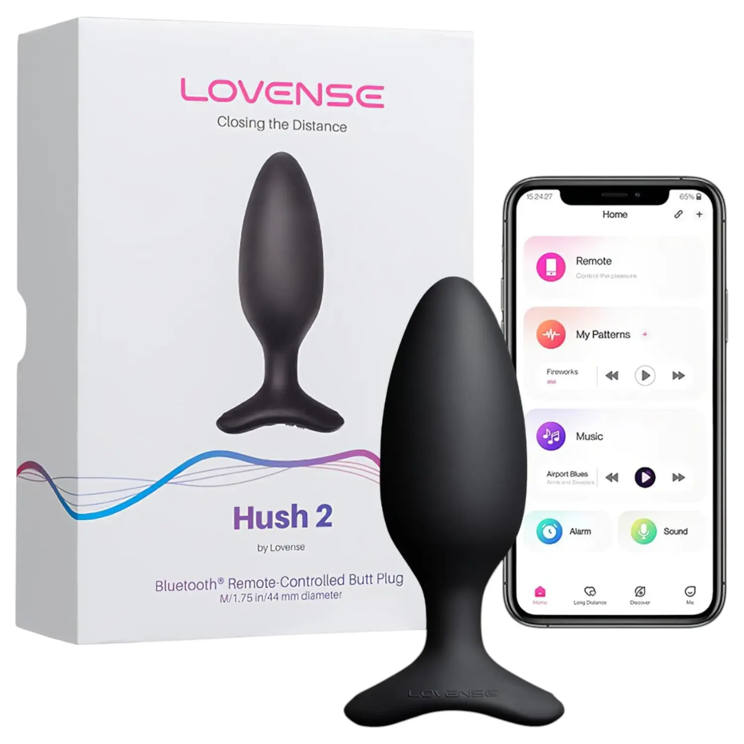 Interaktivní anální vibrační kolík Lovense Hush 2, velikost S