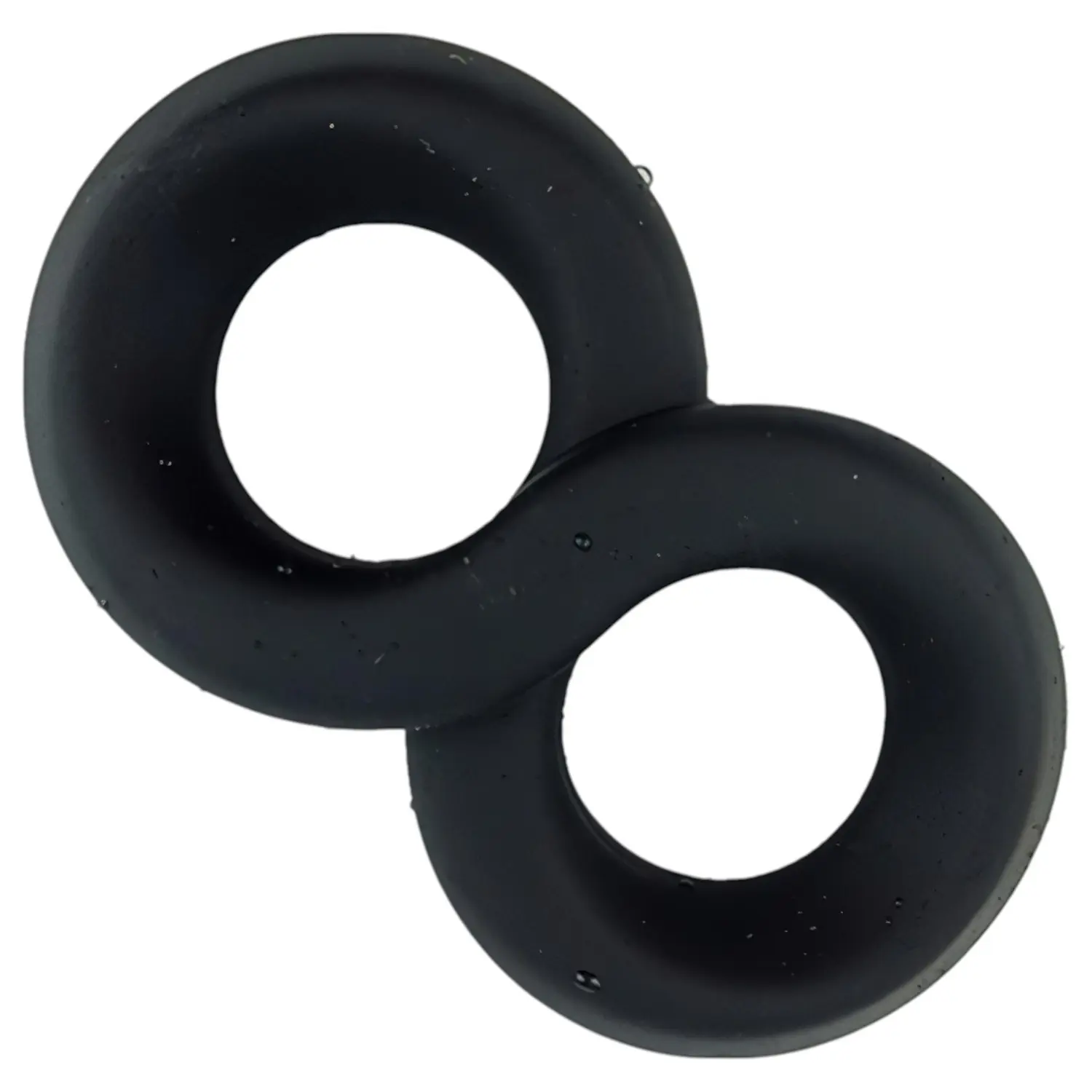 Pulselock Taur - dvojitý kroužek na penis a varlata (černý) - 20 mm
