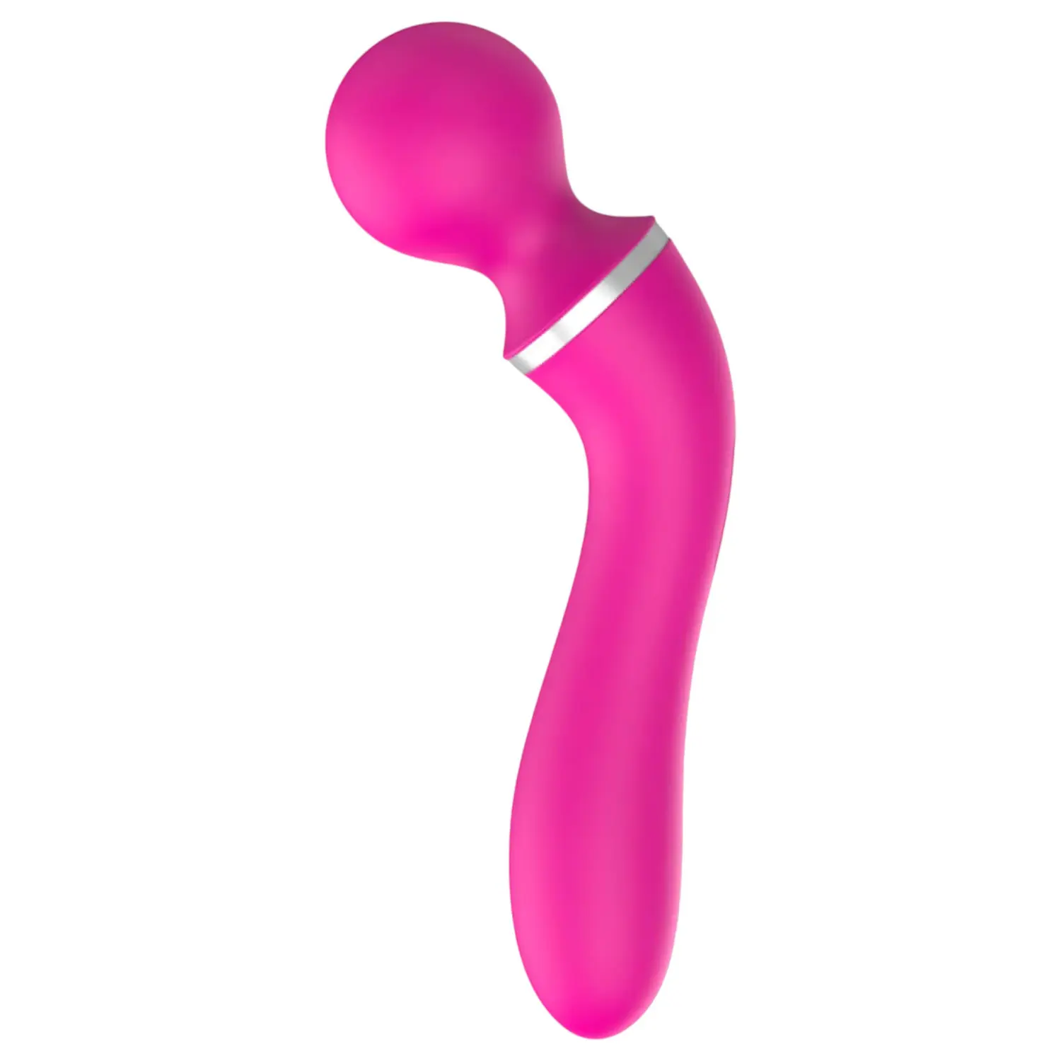 Lonely - vibrátor a masážní strojek 2v1 - 3 nástavce - růžový