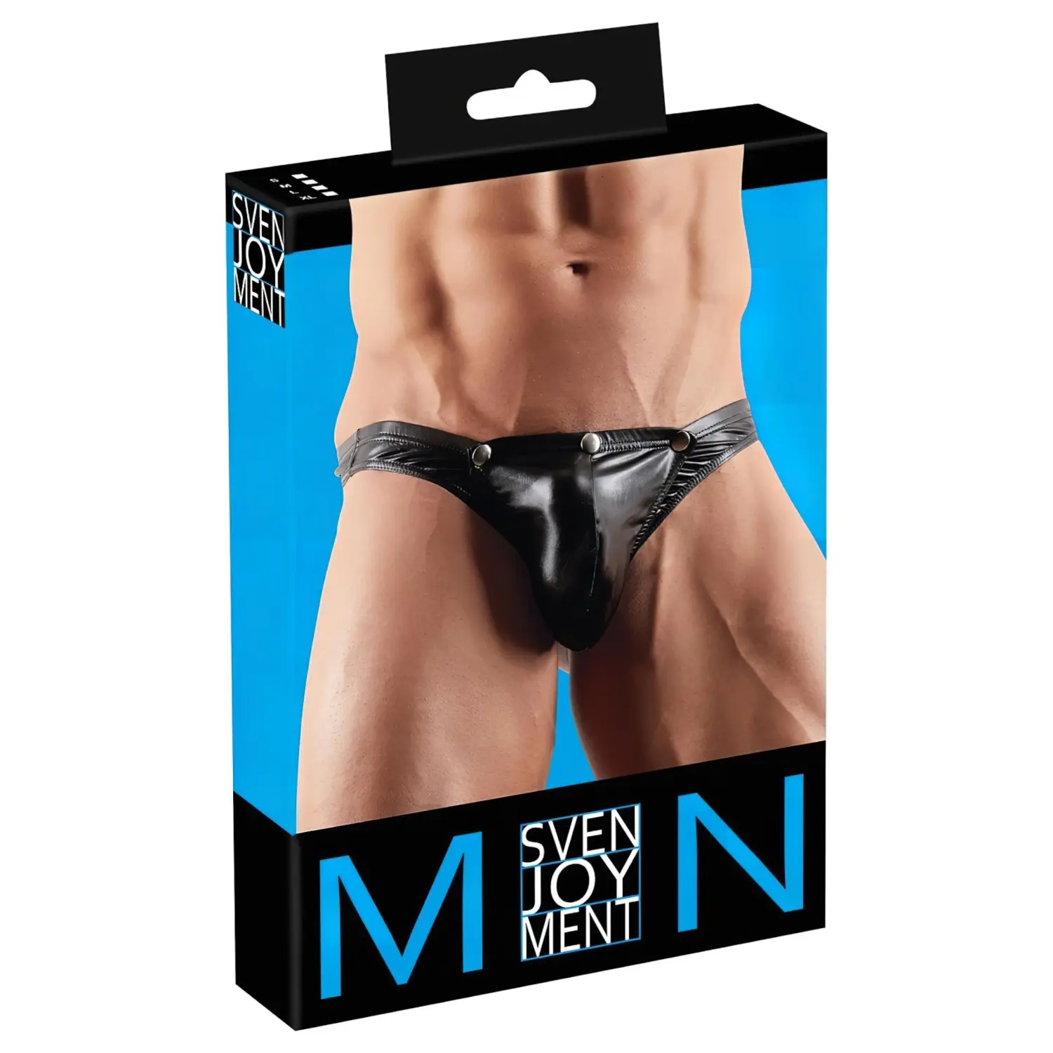 Svenjoyment - Pánské tangá se zapínáním na patentky (černé)