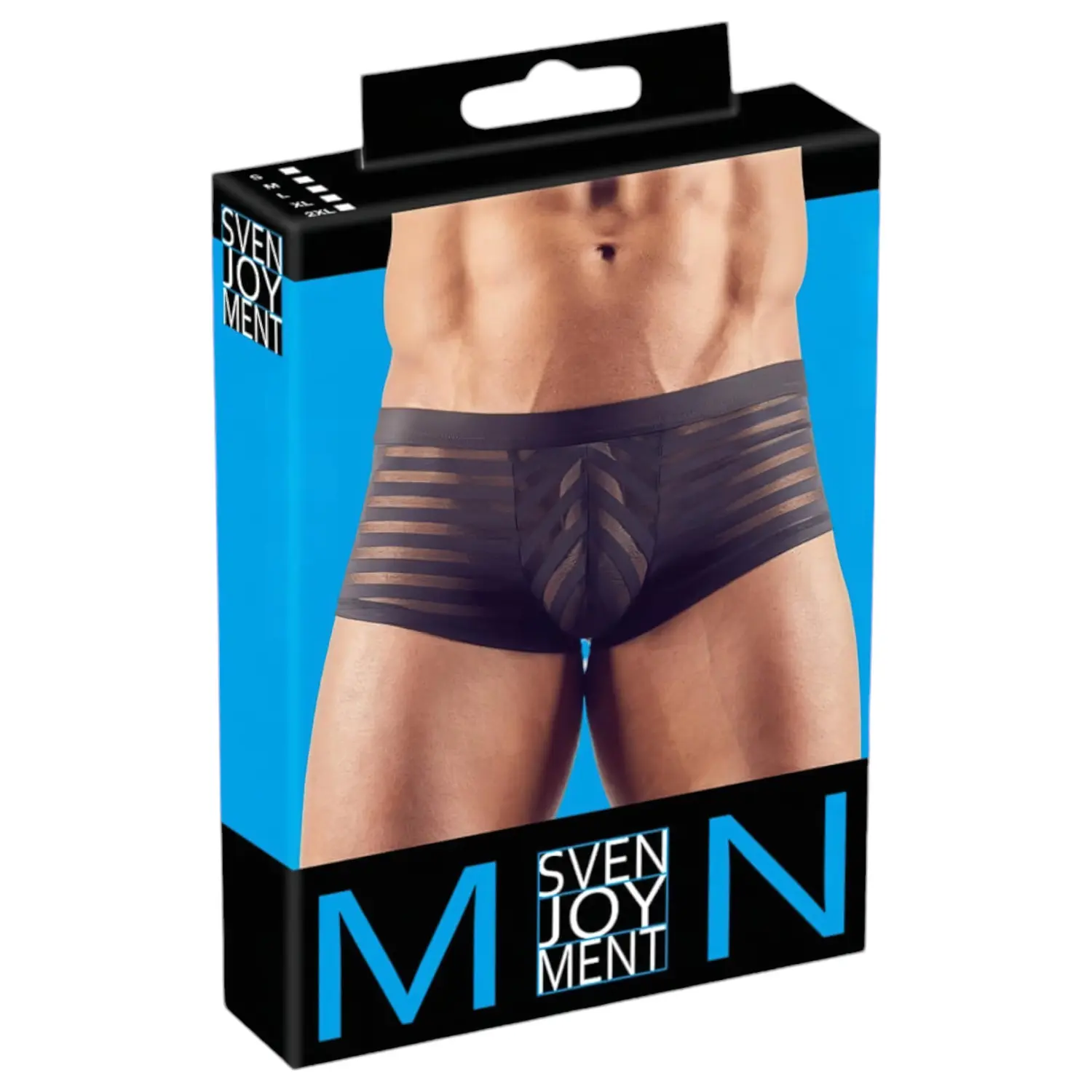 Svenjoyment - Průhledné, pruhované boxerky (černé)