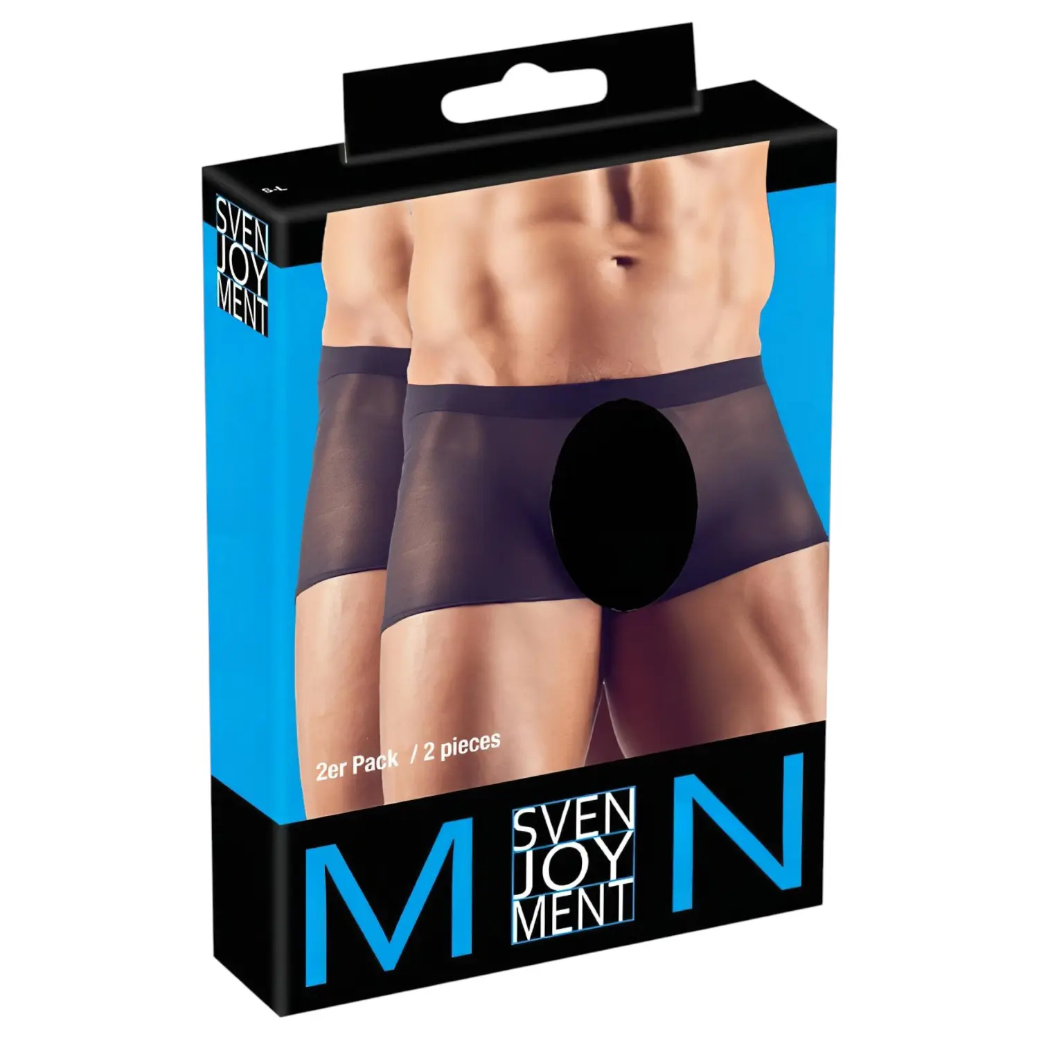 Svenjoyment - 2dílná černá průhledná sada boxerek (S-L)