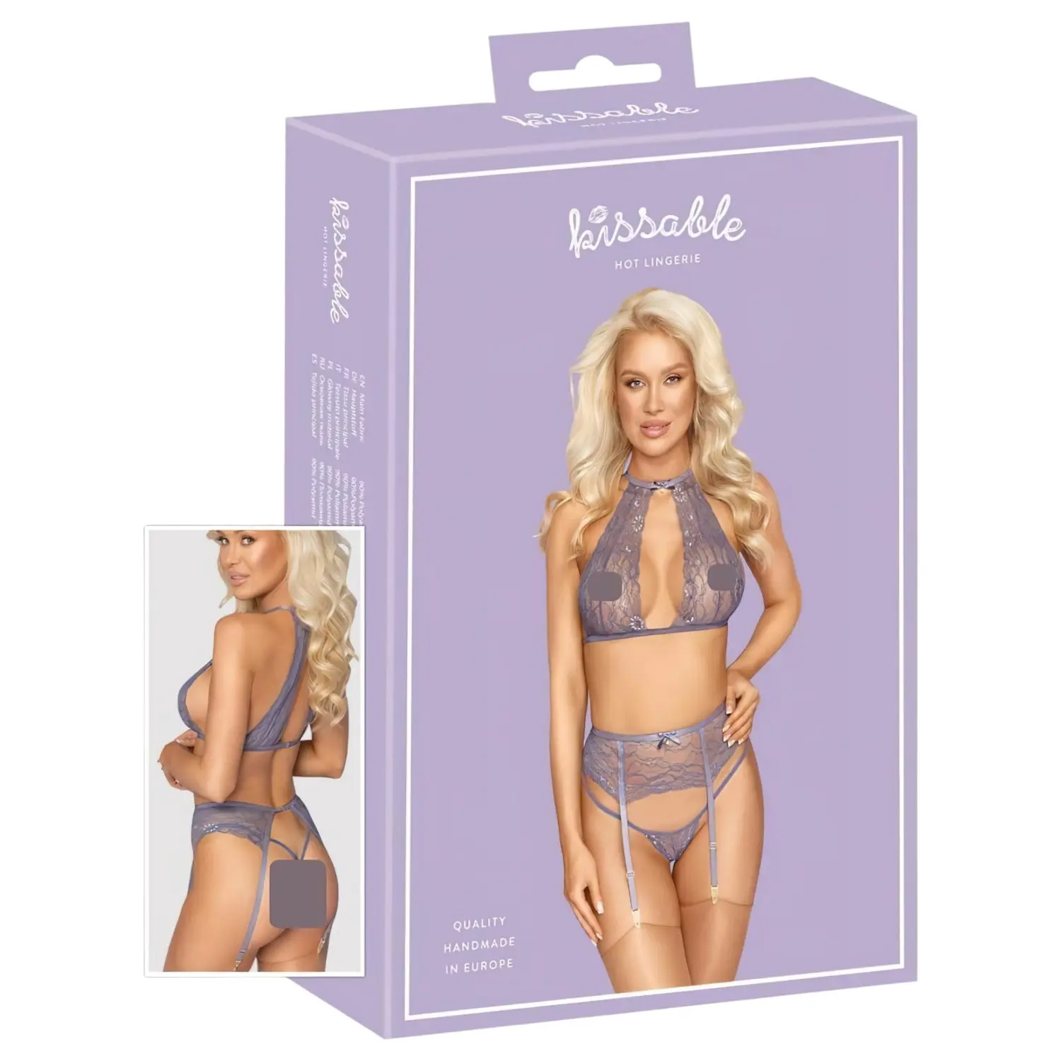 Kissable - krajková souprava spodního prádla (fialová)