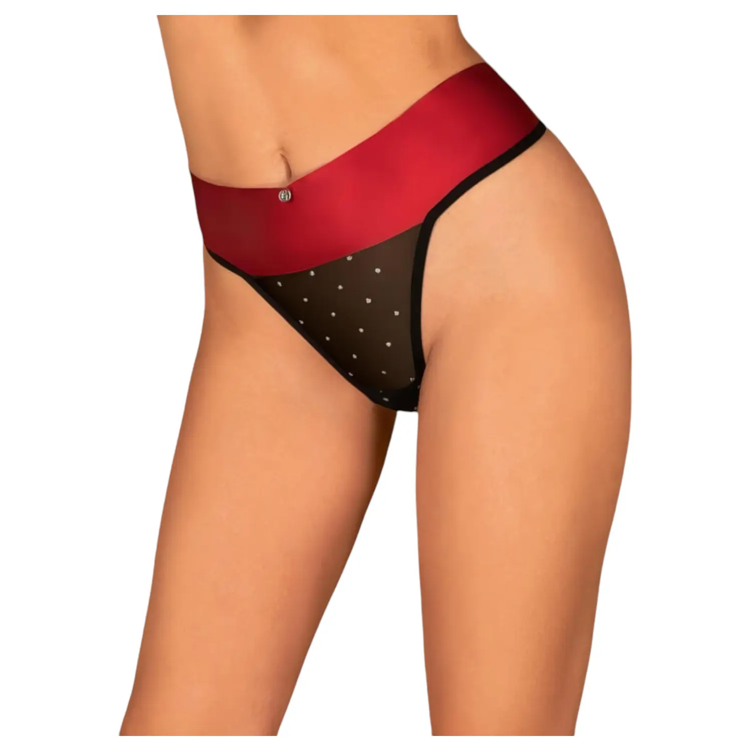 Obsessive - dámská tanga s mašlí - červená - L/XL