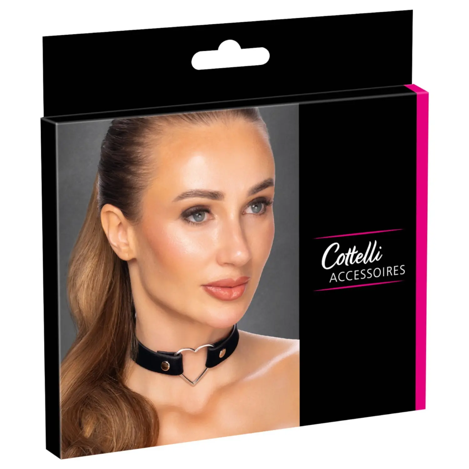 Cottelli - obojek srdce - černý