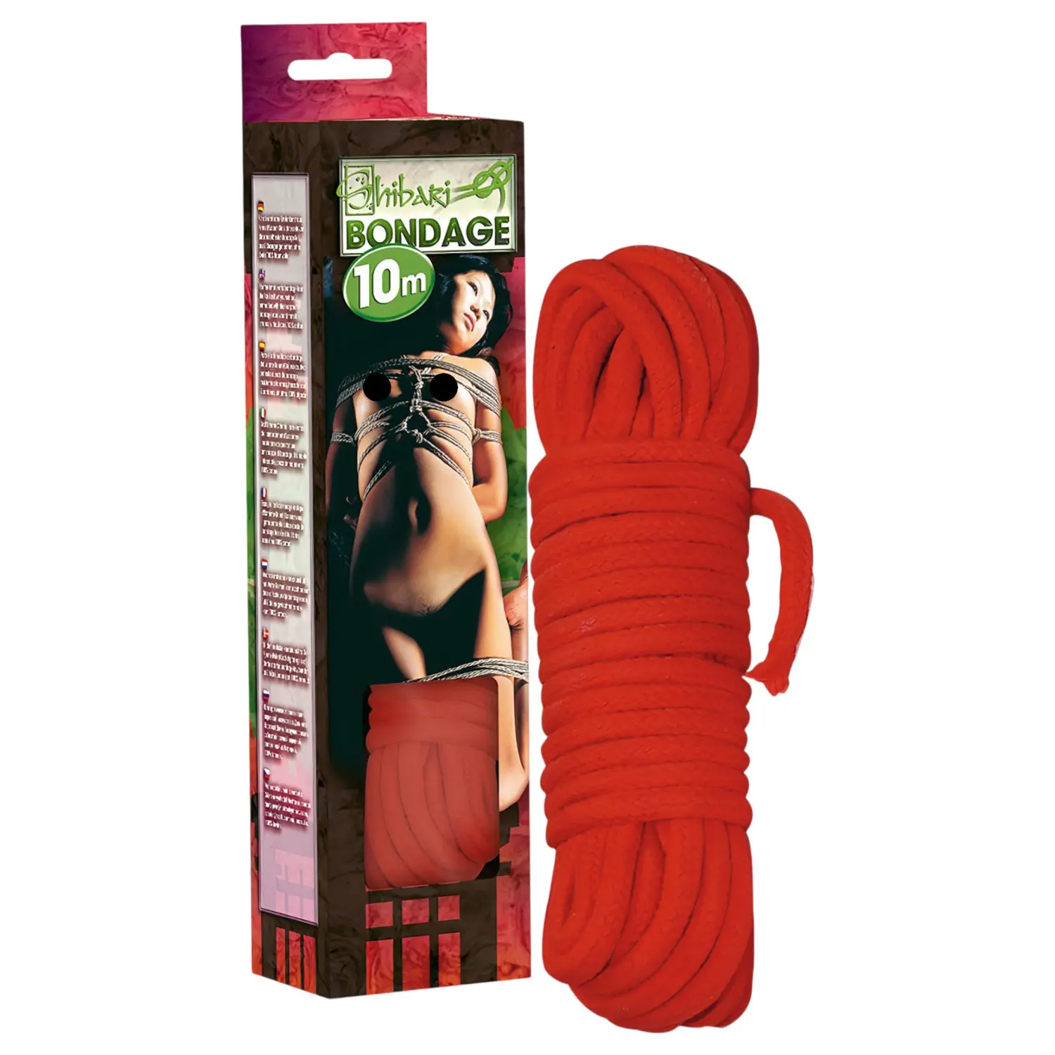 Shibari Rope - bondage lano (10 m, červené)