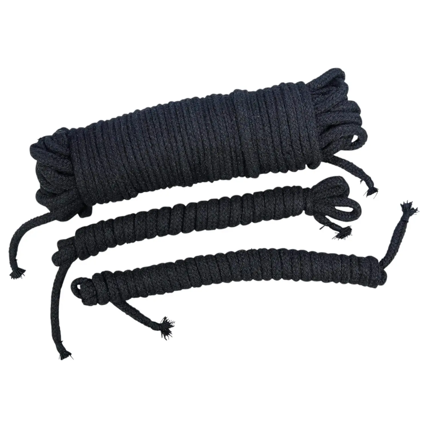 Lano na bondage BAD KITTY sada 3 ks black