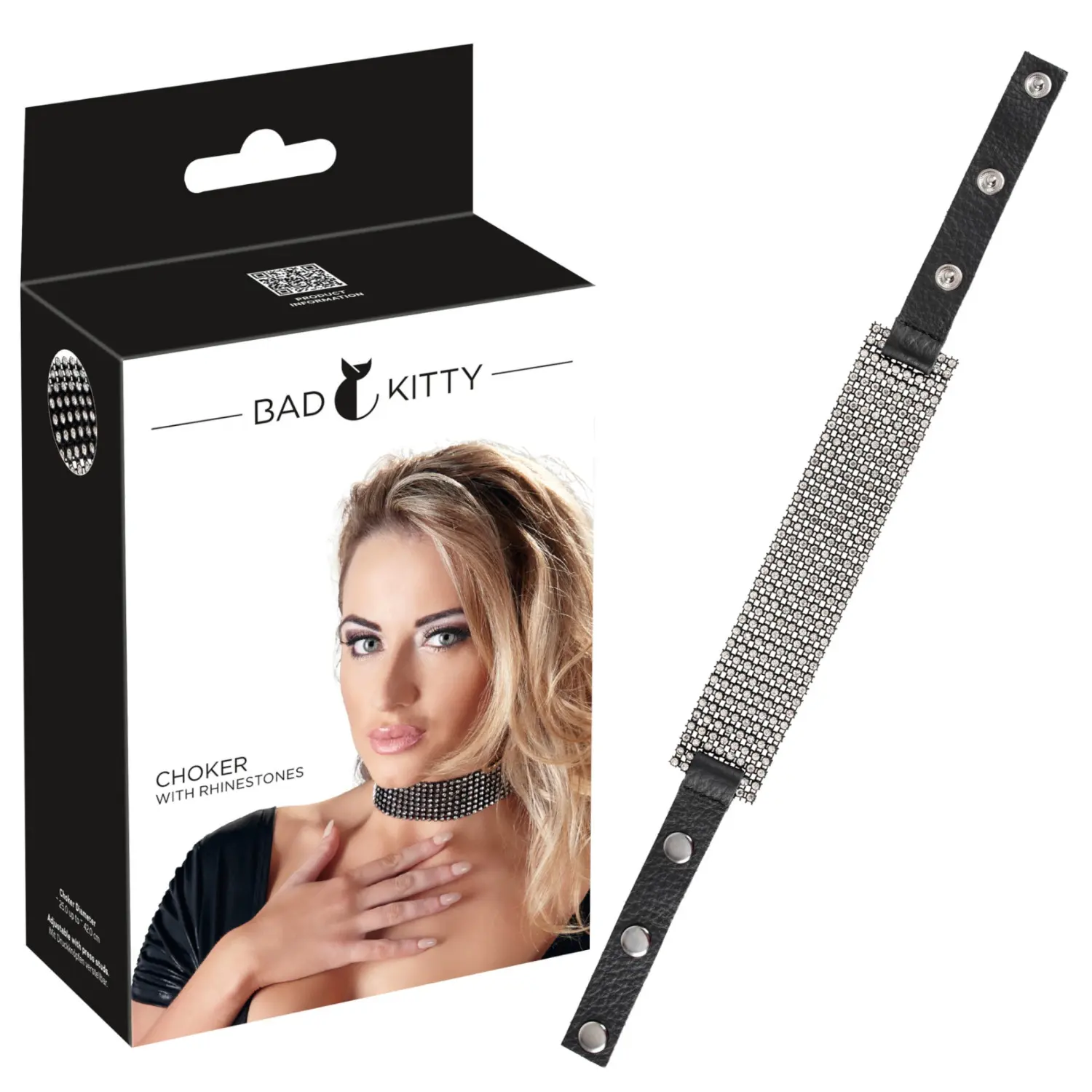 Obojek BAD KITTY Rhinestone Choker