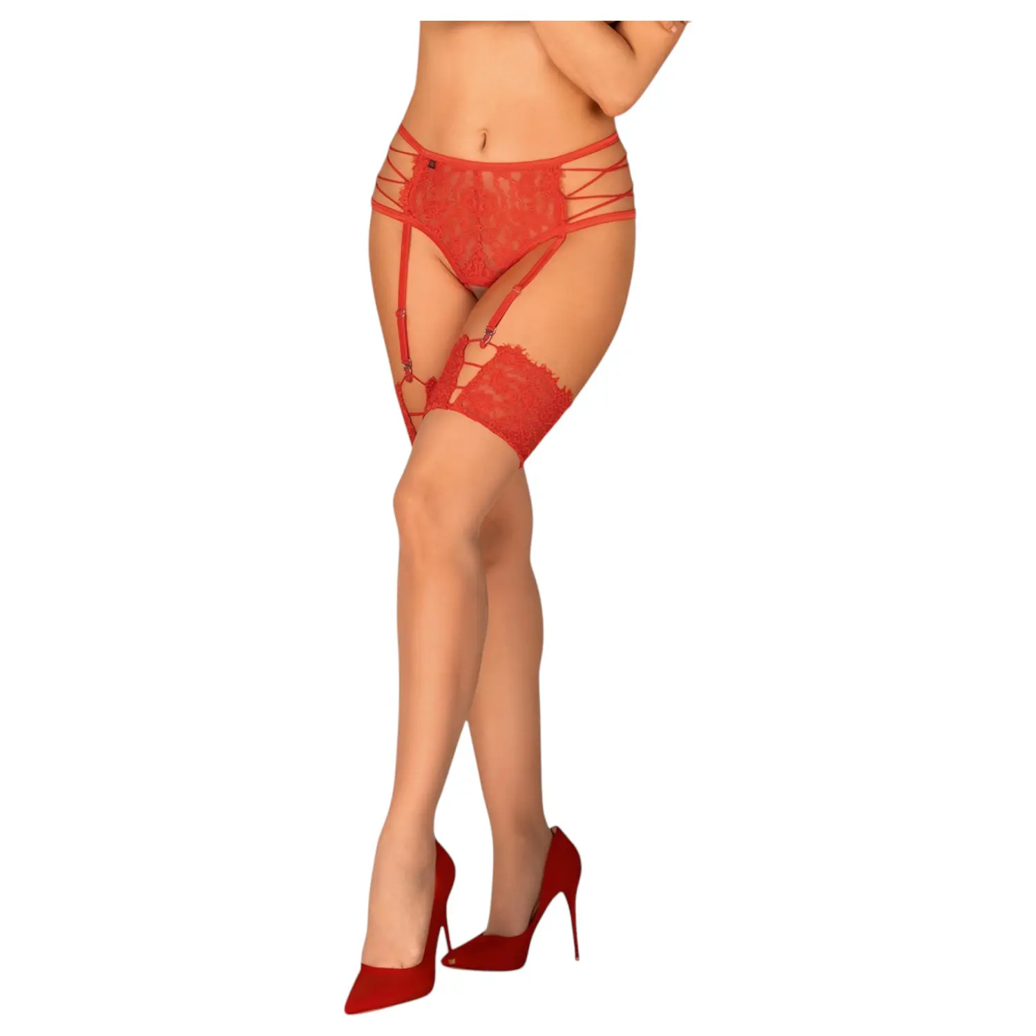 Sexy punčochy Rediosa stockings - Obsessive červená