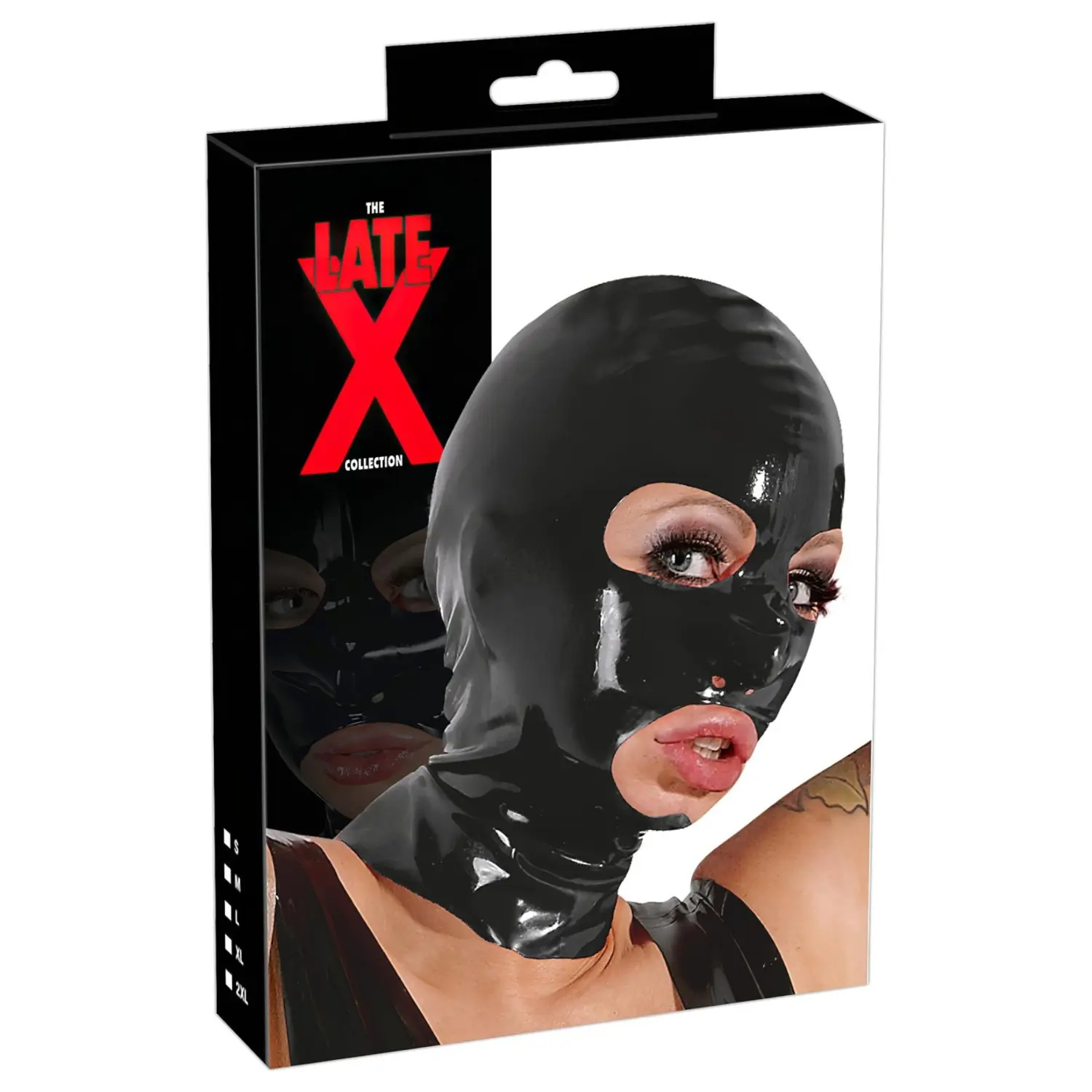 LATE X Latexová maska LATE X - černá, unisex