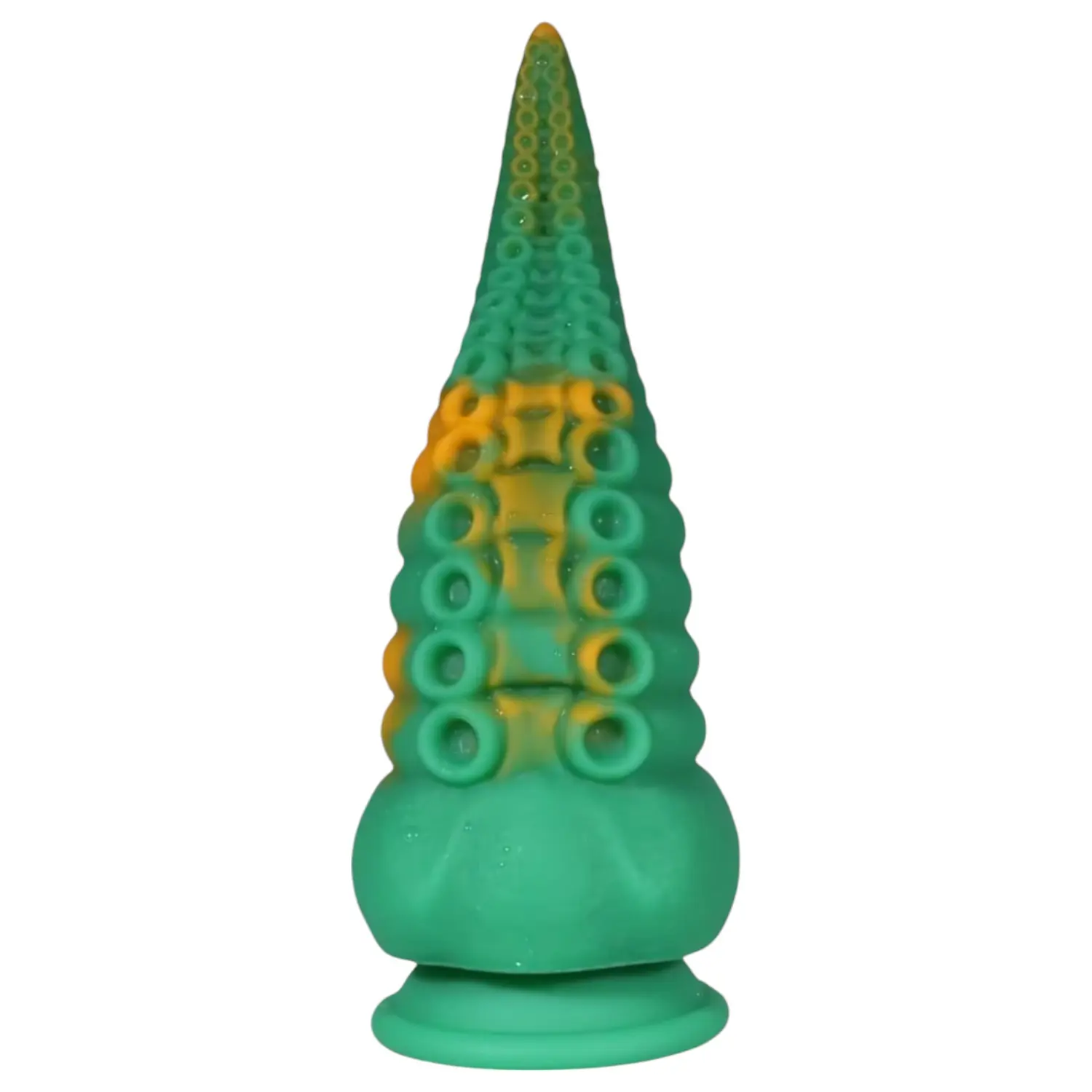 OgazR Octopuss - realistické dildo s chapadly - 21 cm - zelenožluté