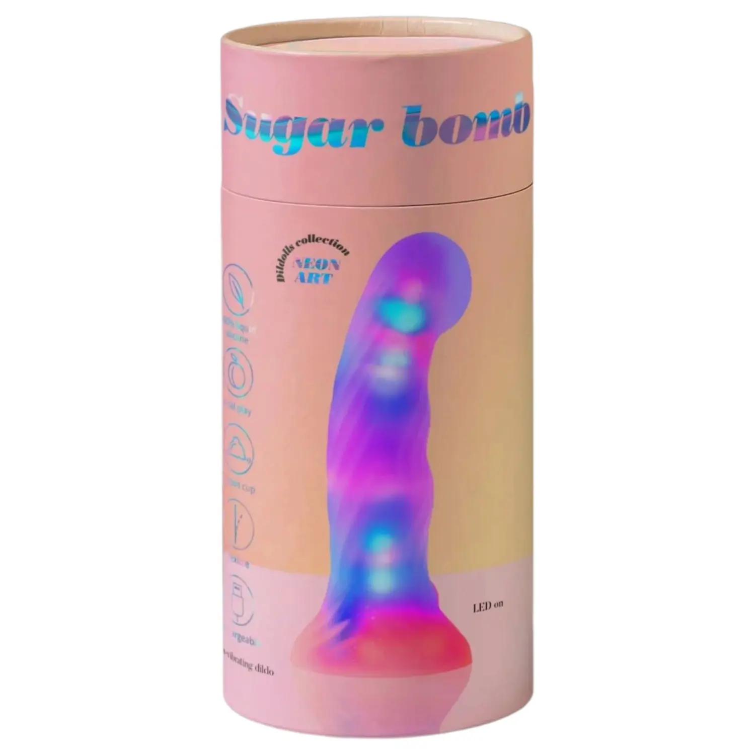 Svítící silikonové dildo s přísavkou Sugar Bomb