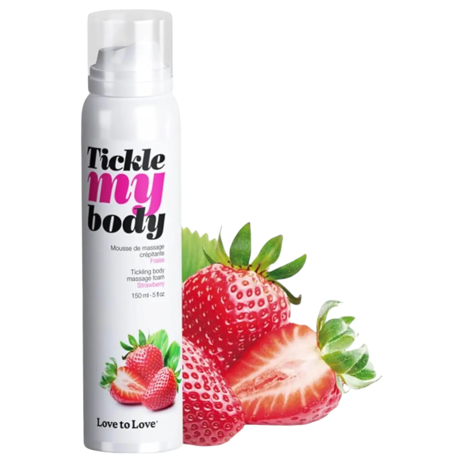 Tickle my body - masážní pěna - jahoda - 150 ml