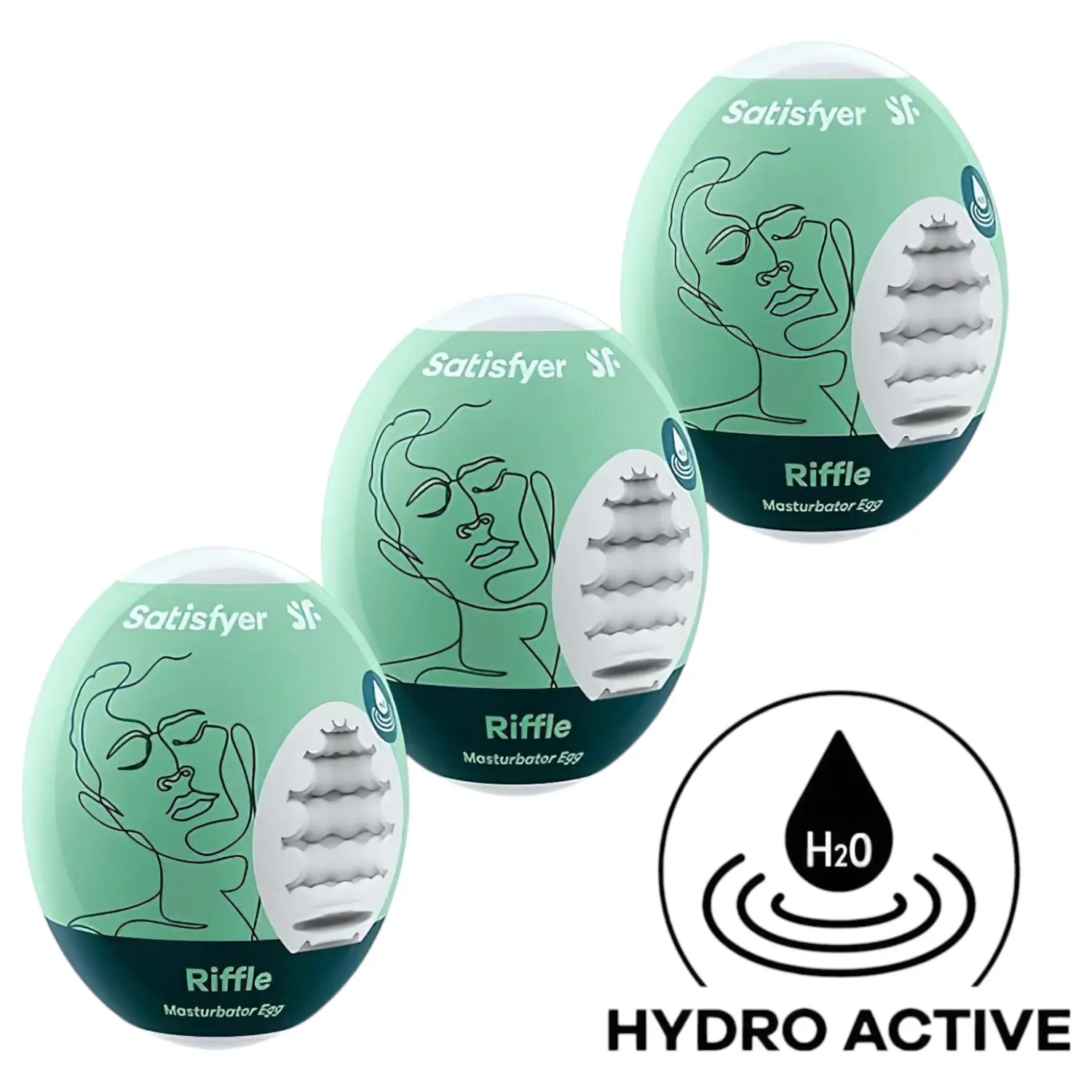 Satisfyer Egg Riffle - sada masturbátorů ve tvaru vajíčka - 3 kusy