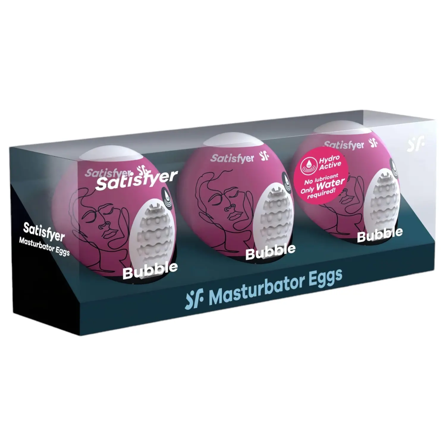 Satisfyer Egg Bubble - masturbátor ve tvaru vajíčka - sada 3 kusů