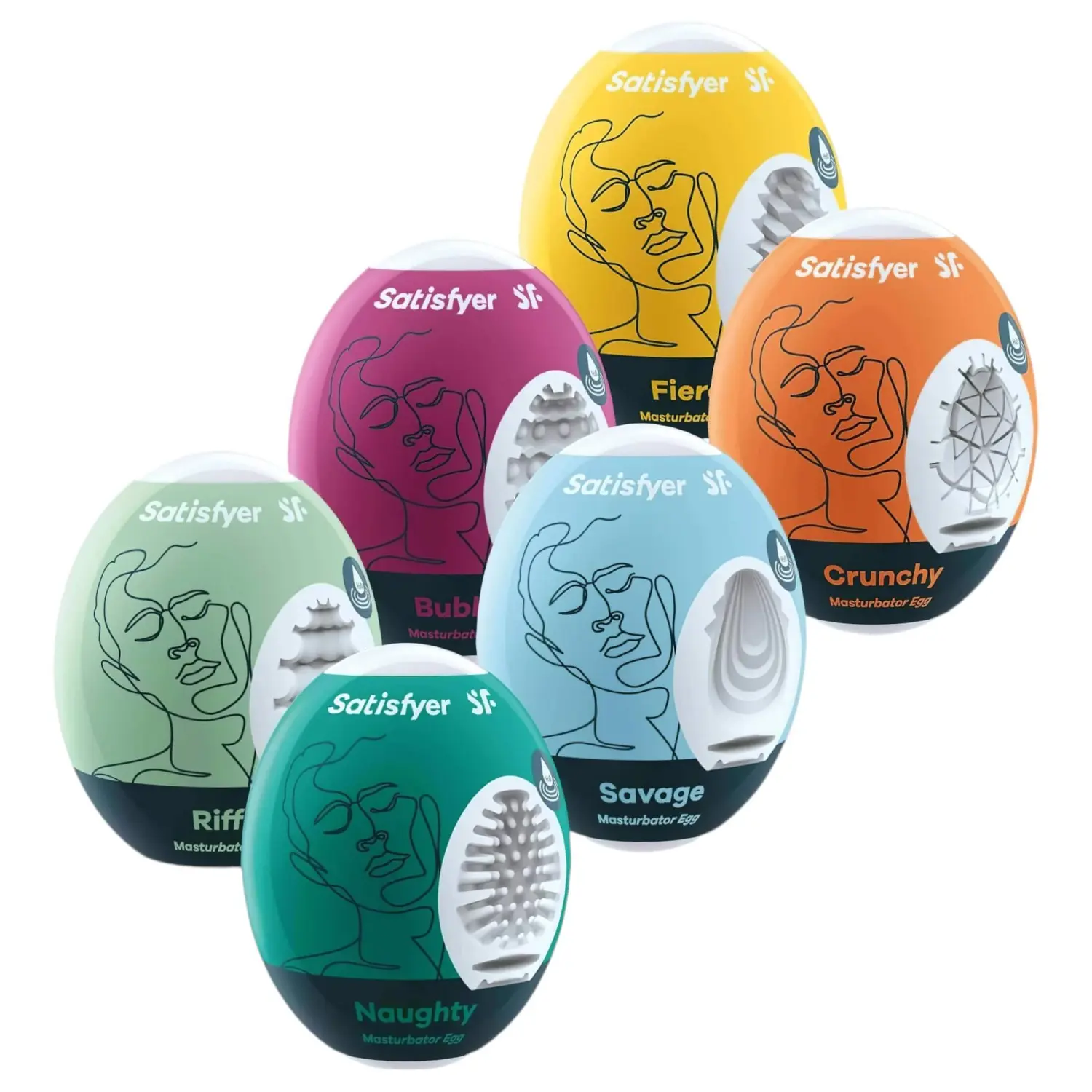 Satisfyer Masturbator Egg 6-Piece Set Assorted