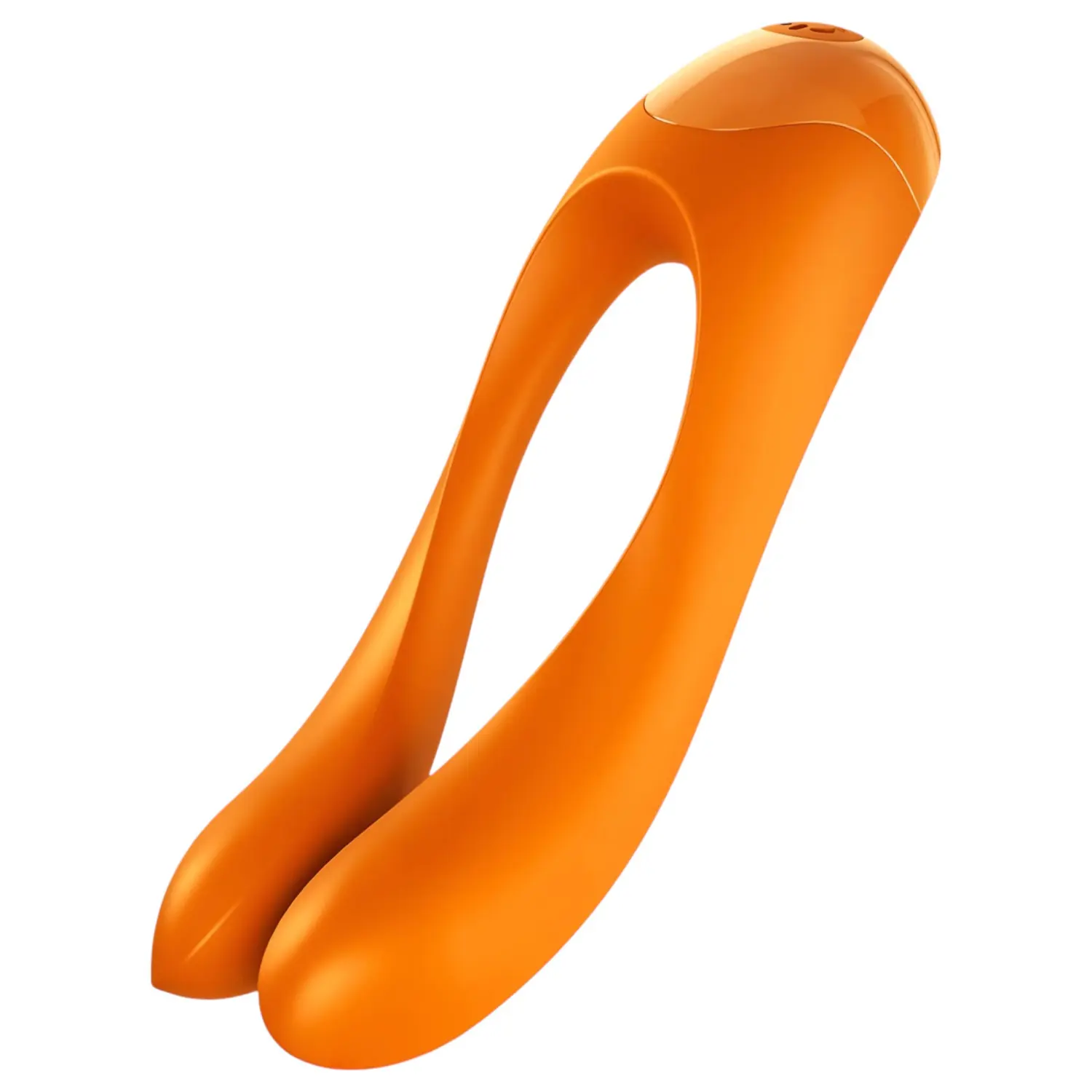 Satisfyer - vibrátor dvouramenný, vodotěsný, nabíjecí - oranžový