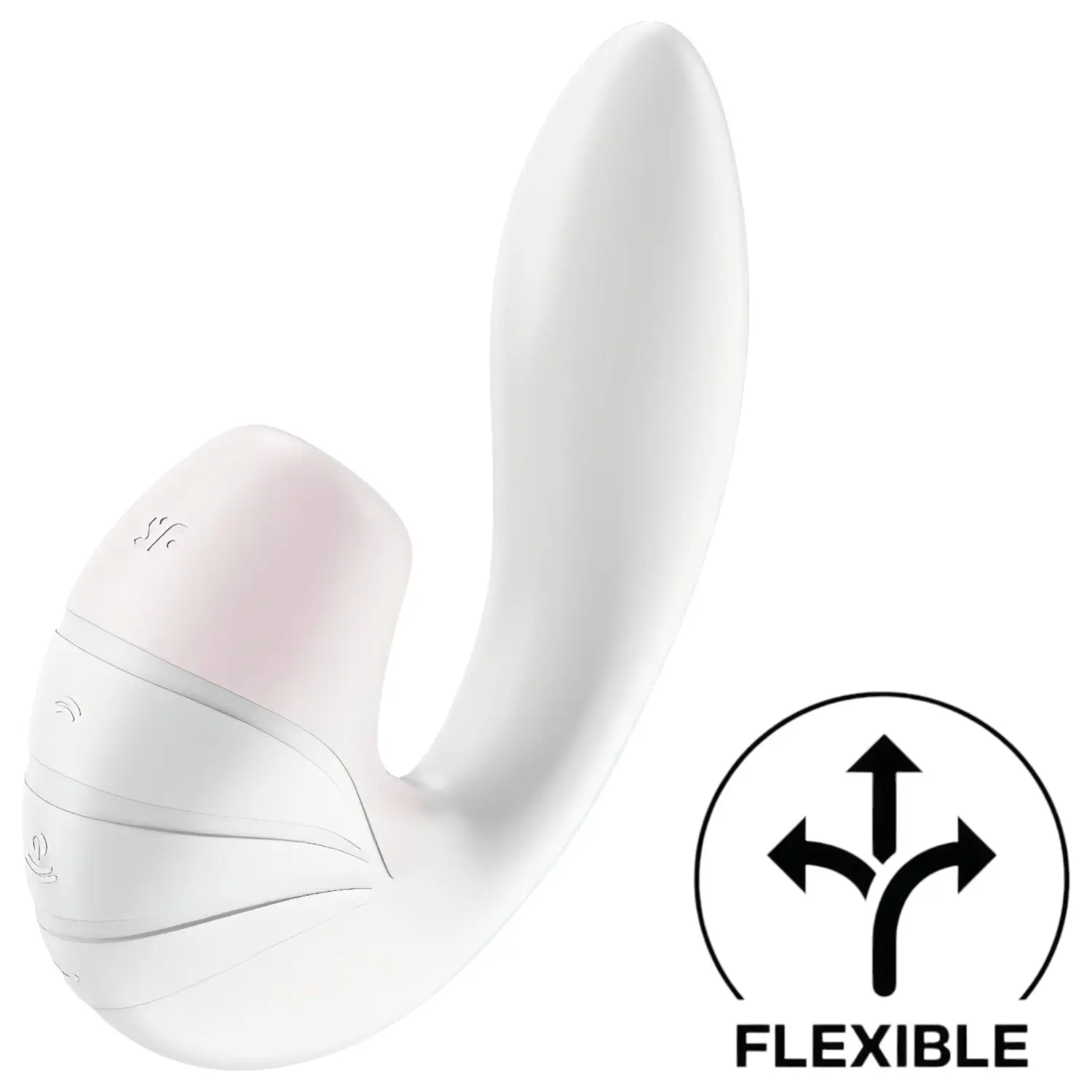 Satisfyer Supernova - vibrátor s tlakovými vlnami a vibracemi - dobíjecí - bílý