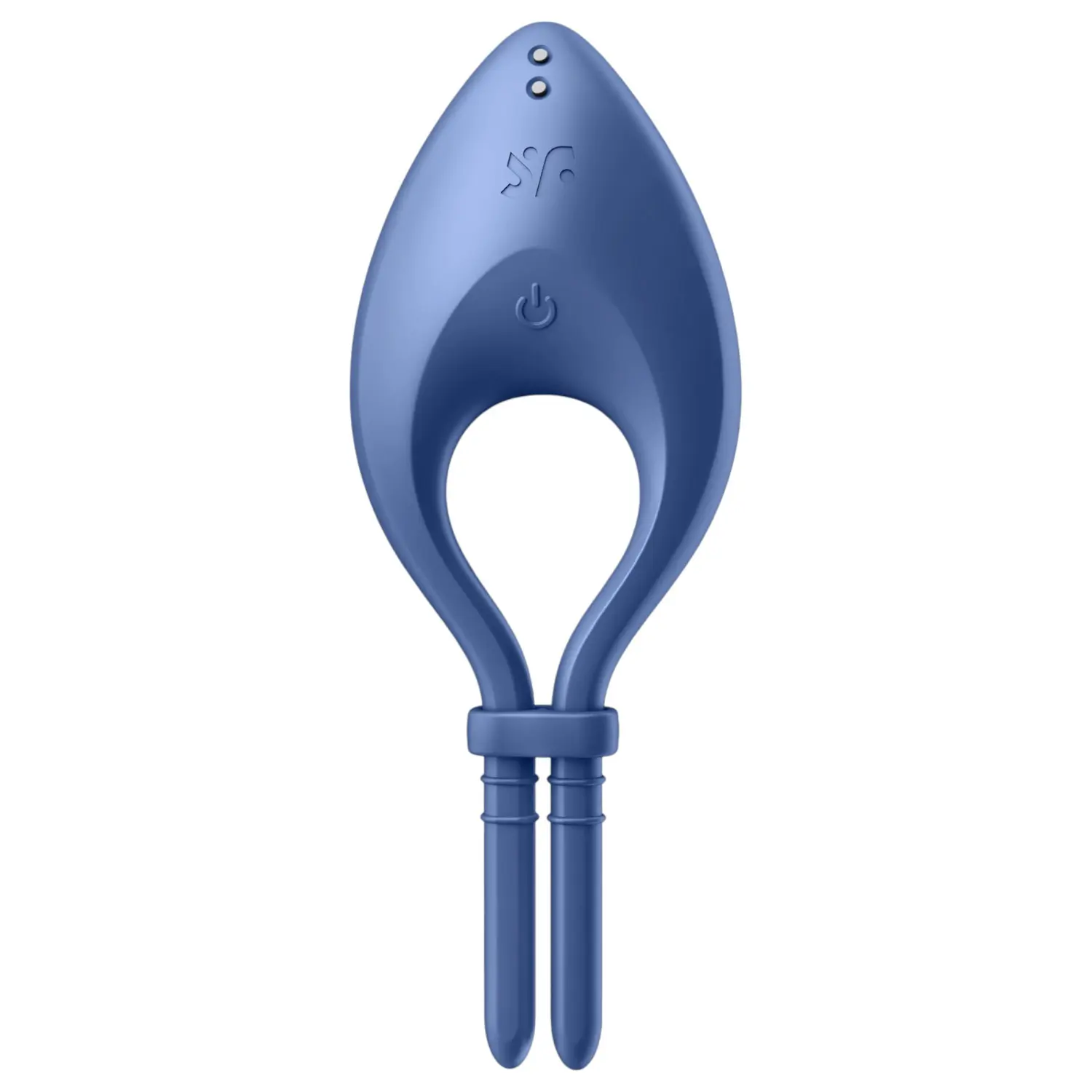 Satisfyer Bullseye - vibrátorový erekční kroužek s ovládáním přes aplikaci pro muže (modrý)