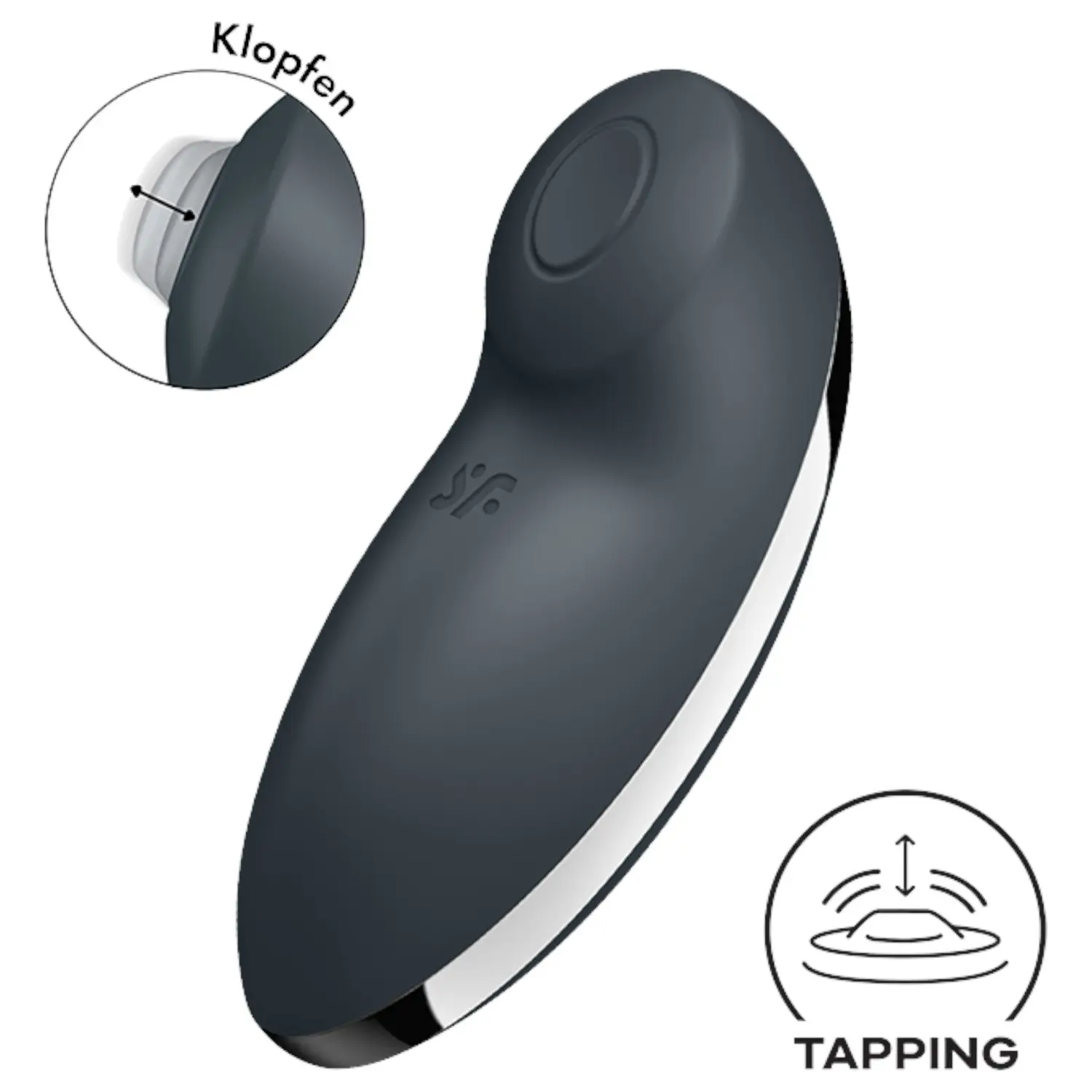 Satisfyer - vibrátor na klitoris 2v1 - šedý