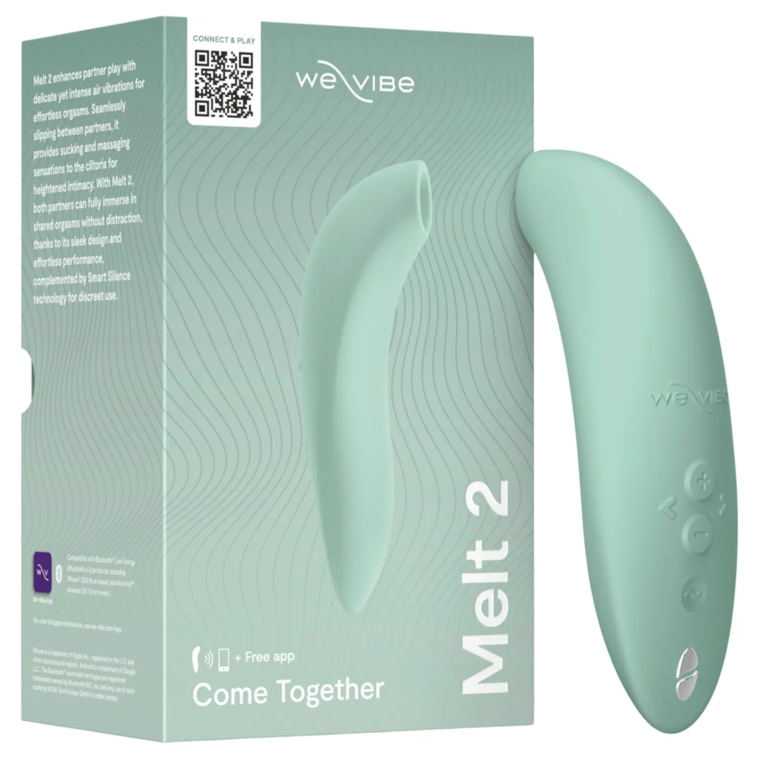 We-Vibe Melt 2 - Vzduchový stimulátor klitorisu ovládaný aplikací (tyrkysový)
