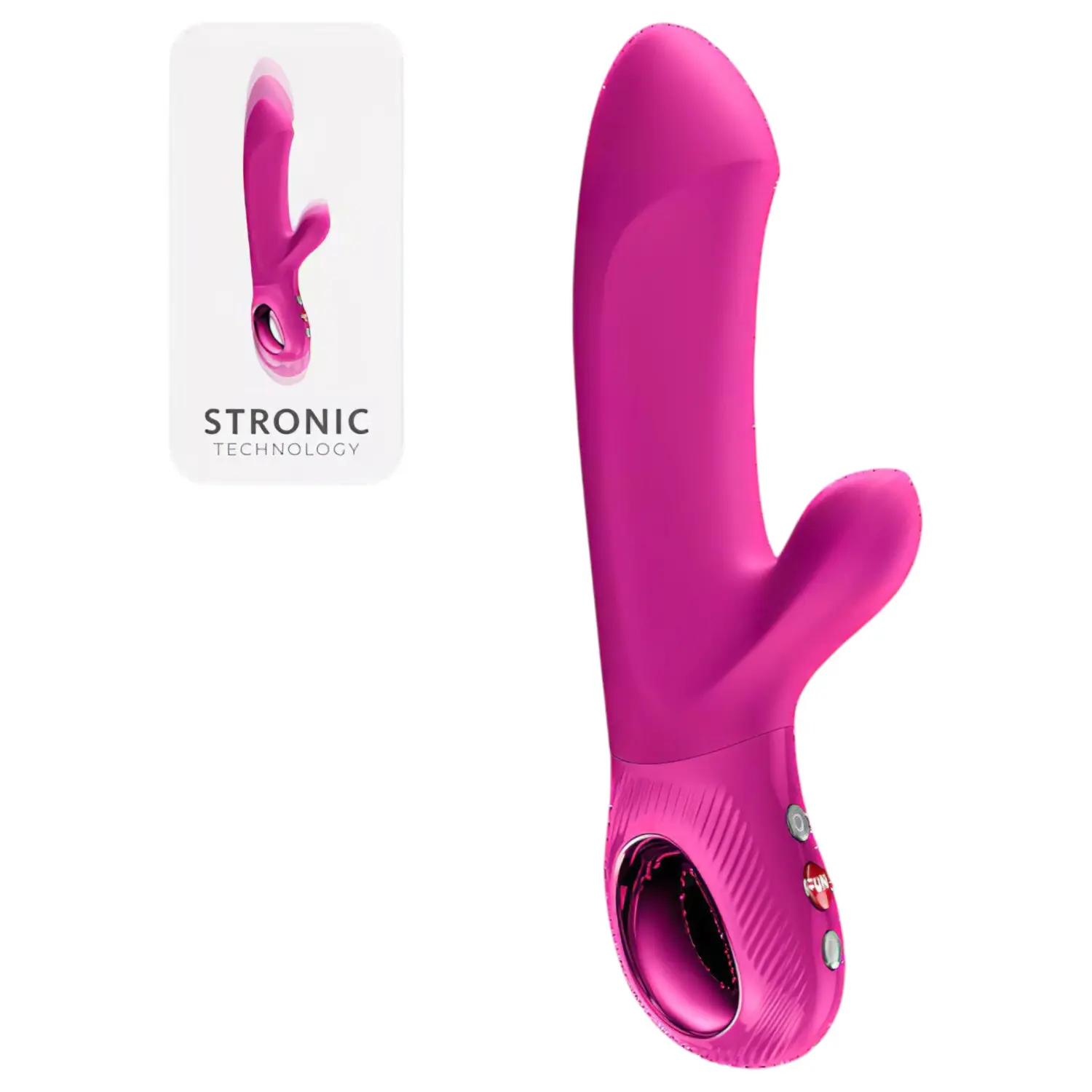 Fun Factory Bi Stronic Fusion Magenta silikonový přirážecí vibrátor na bod G a klitoris