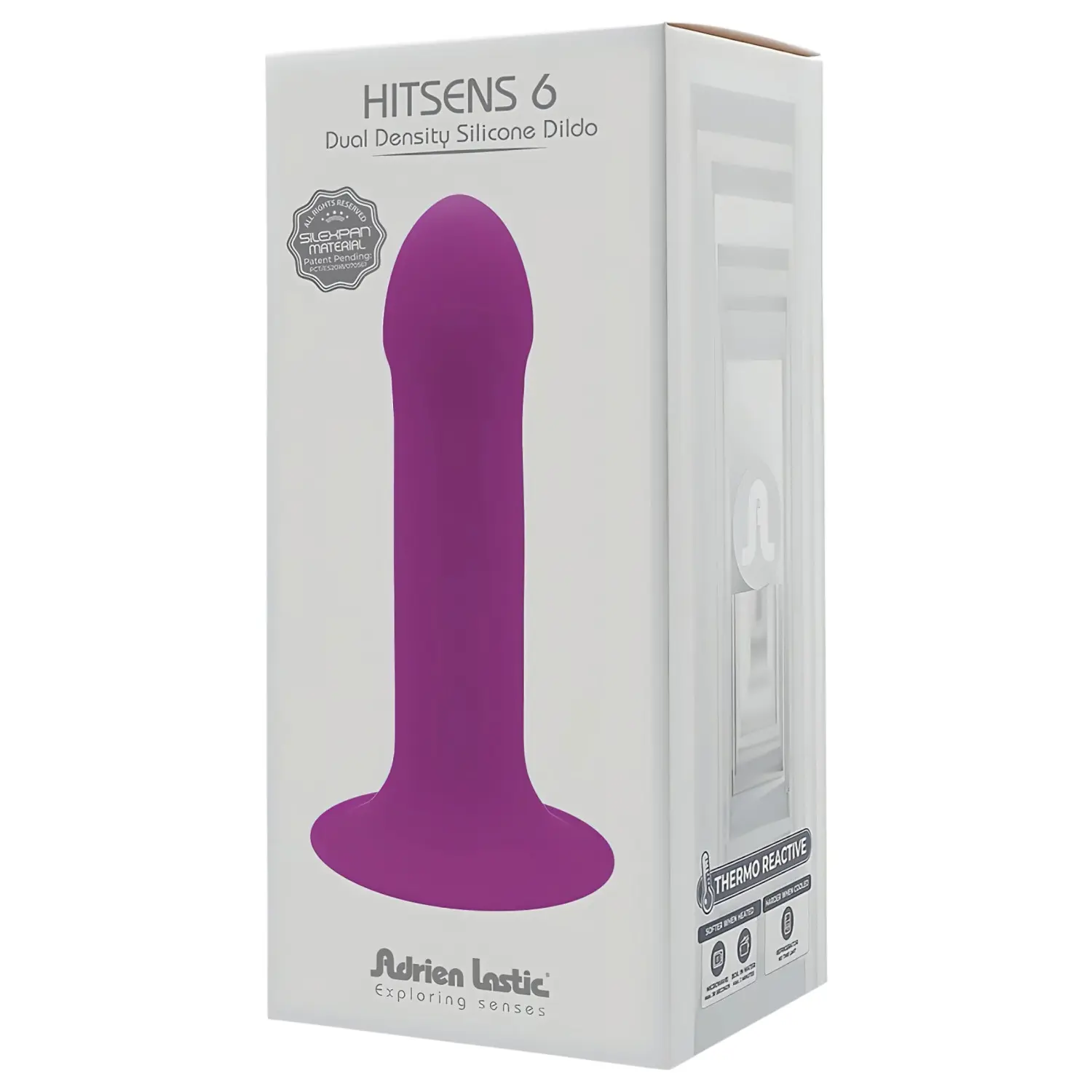 Adrien Lastic Hitsens 6 - termo‑reaktivní dildo (fialové)