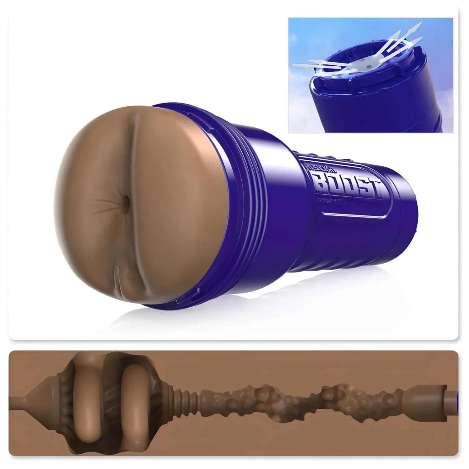 Masturbátor FLESHLIGHT Boost Blast MD Flesh hnědý
