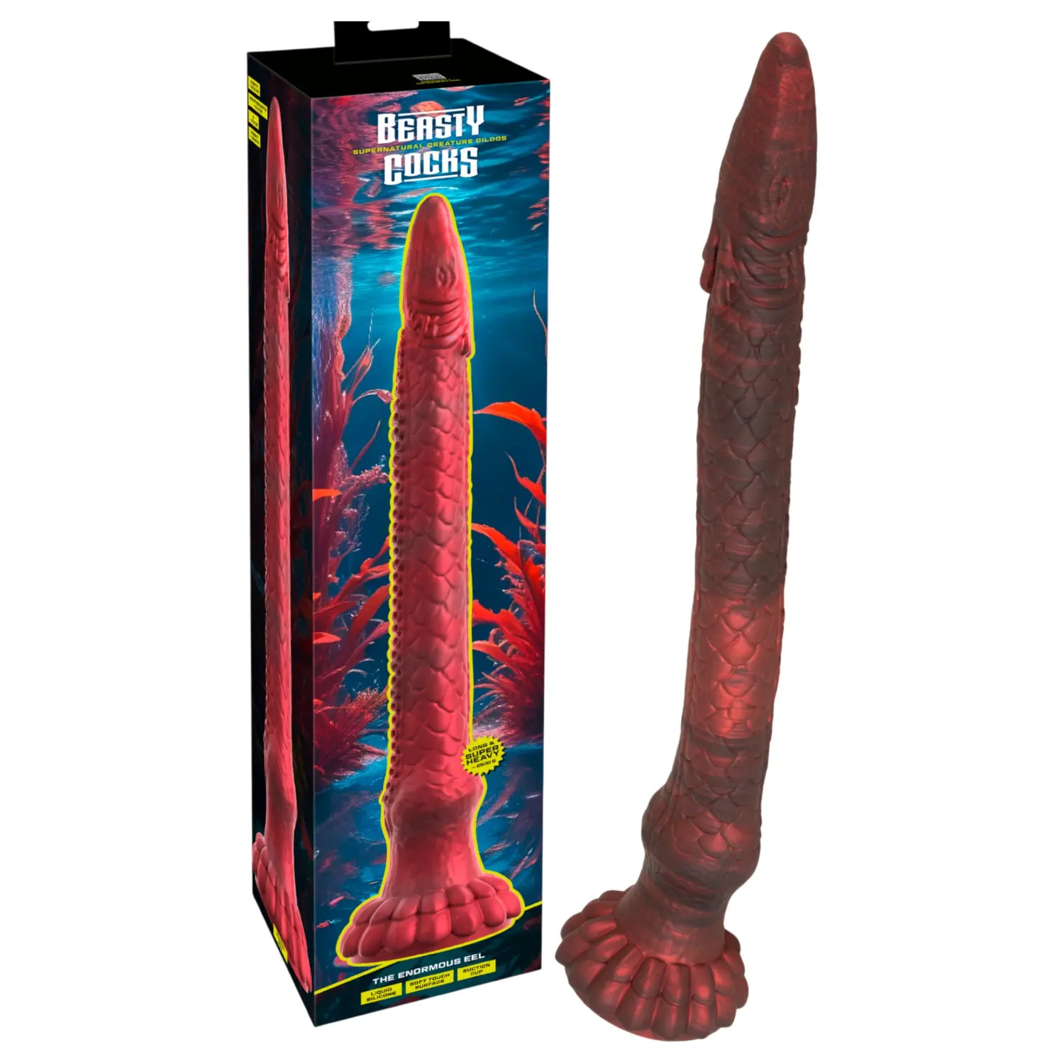 Beasty Cocks The Enormous Eel - obří úhoř dildo (červené)