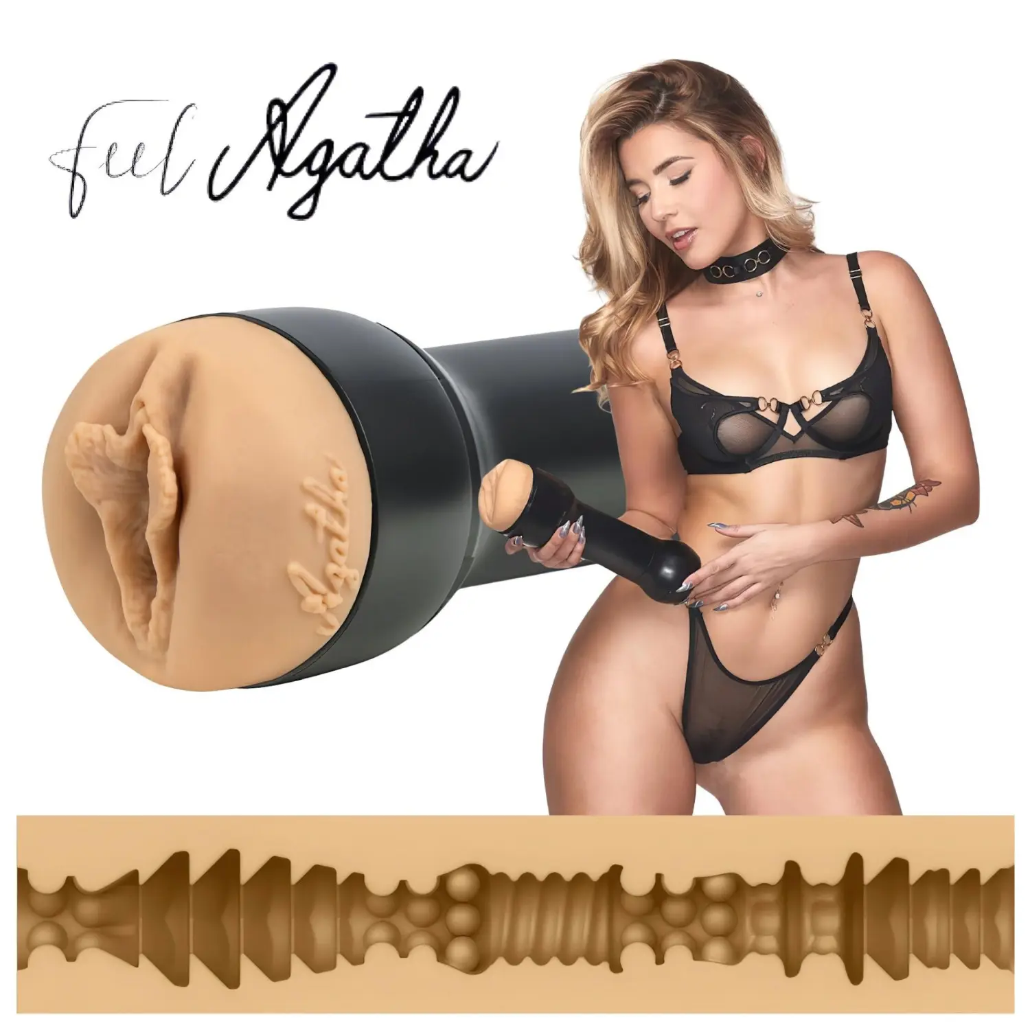 Kiiroo Agatha Vega - masturbátor vagina - PowerBlow kompatibilní - naturální