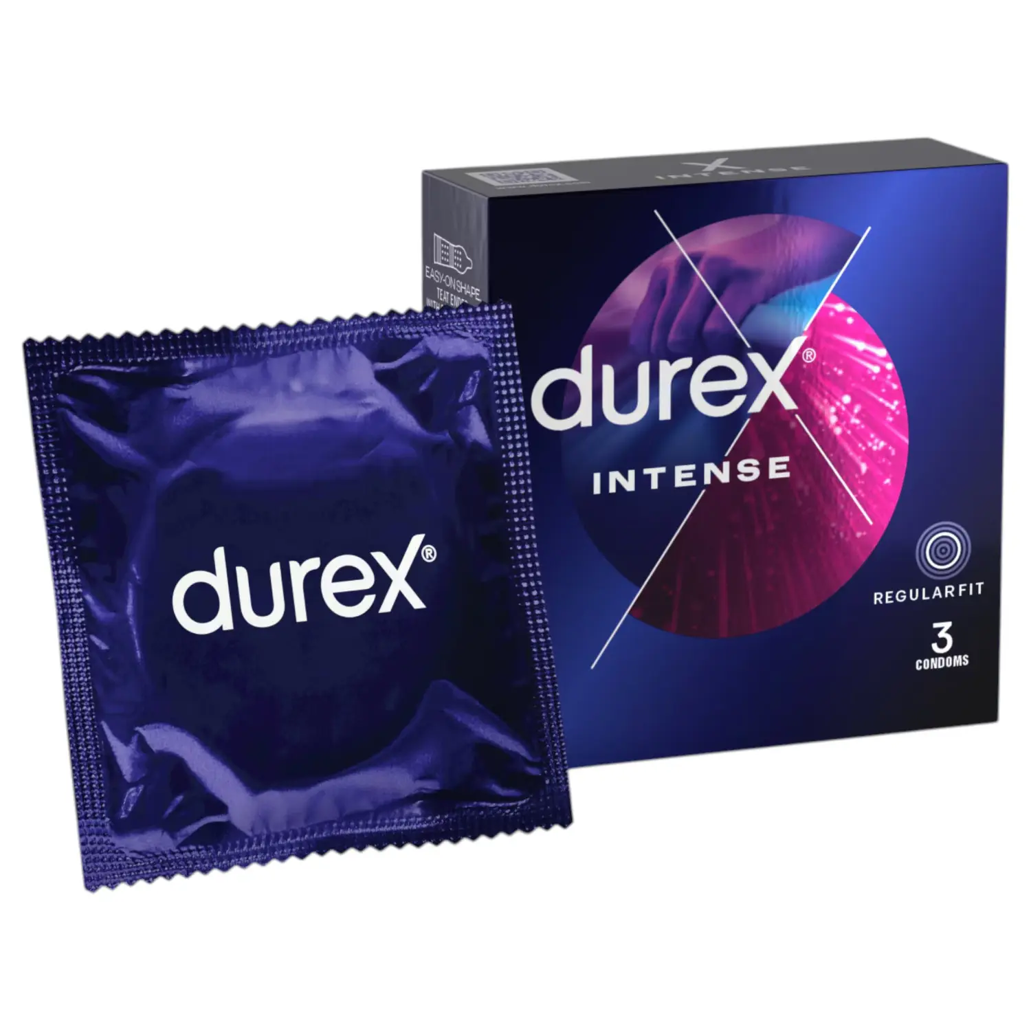 Durex Intense - vroubkovaný a tečkovaný kondom (3 ks)