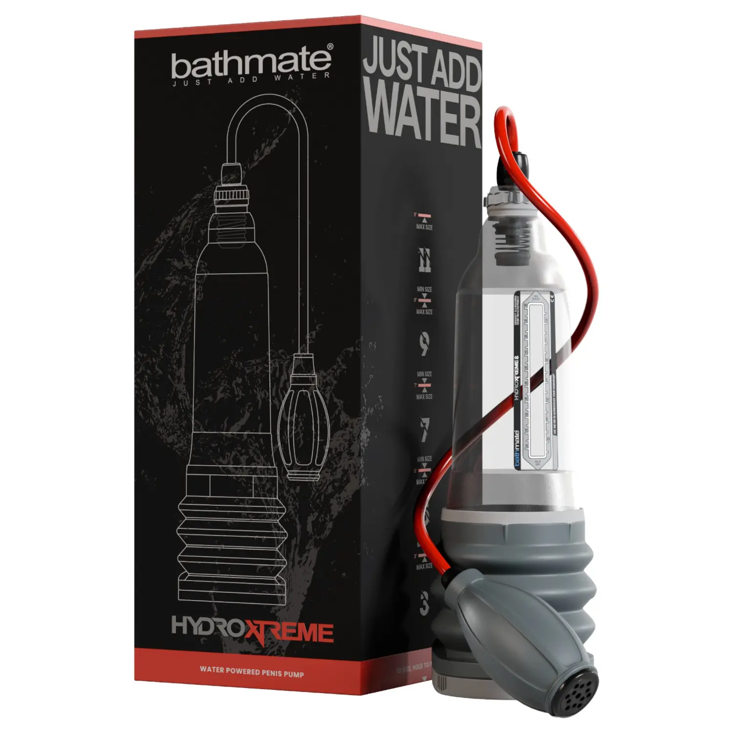 Bathmate HydroXtreme 8 - hydropumpa, bez příslušenství (průhledná)